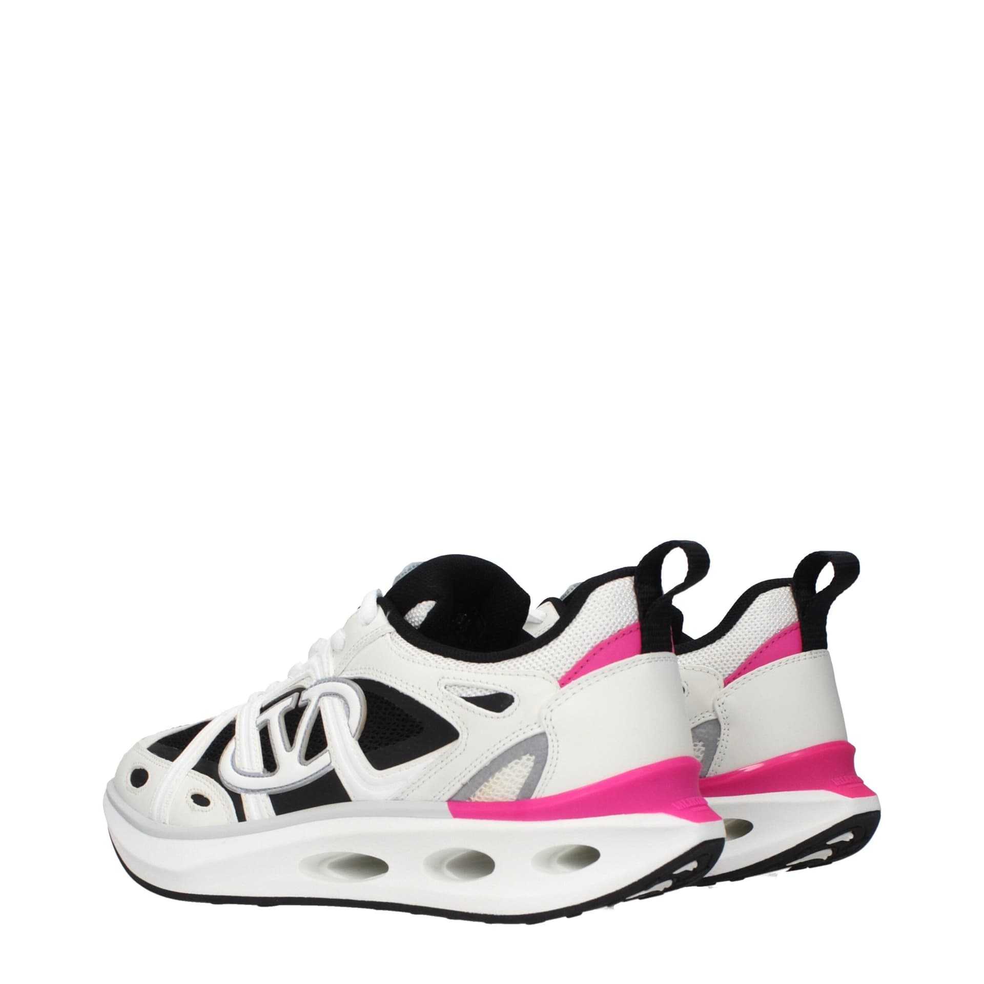 Valentino Garavani White Fabric Athletic Sneakers - 4