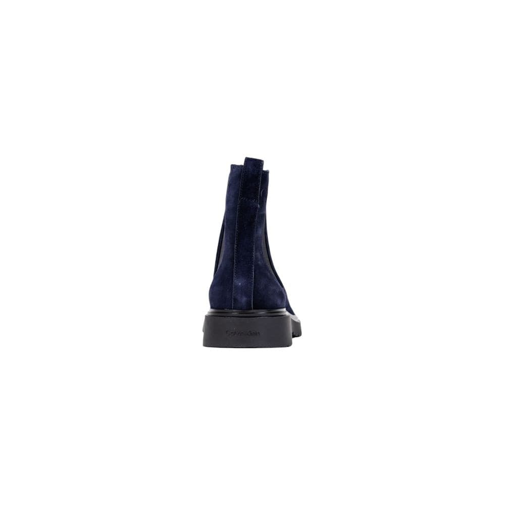 Calvin Klein Jeans Blue Suede Leather Chelsea Boots - 4