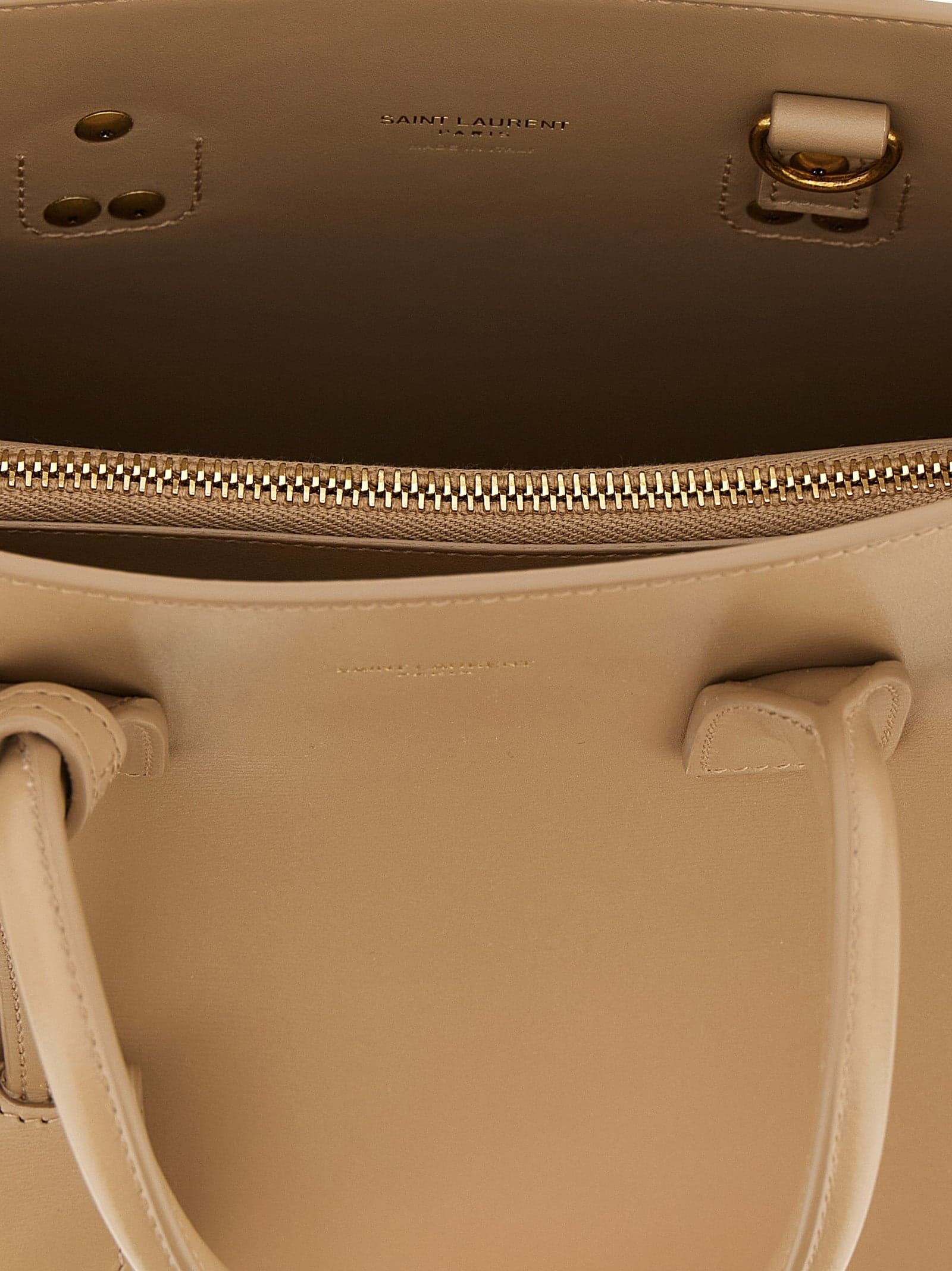 Saint Laurent Beige Calfskin Handbag - 4