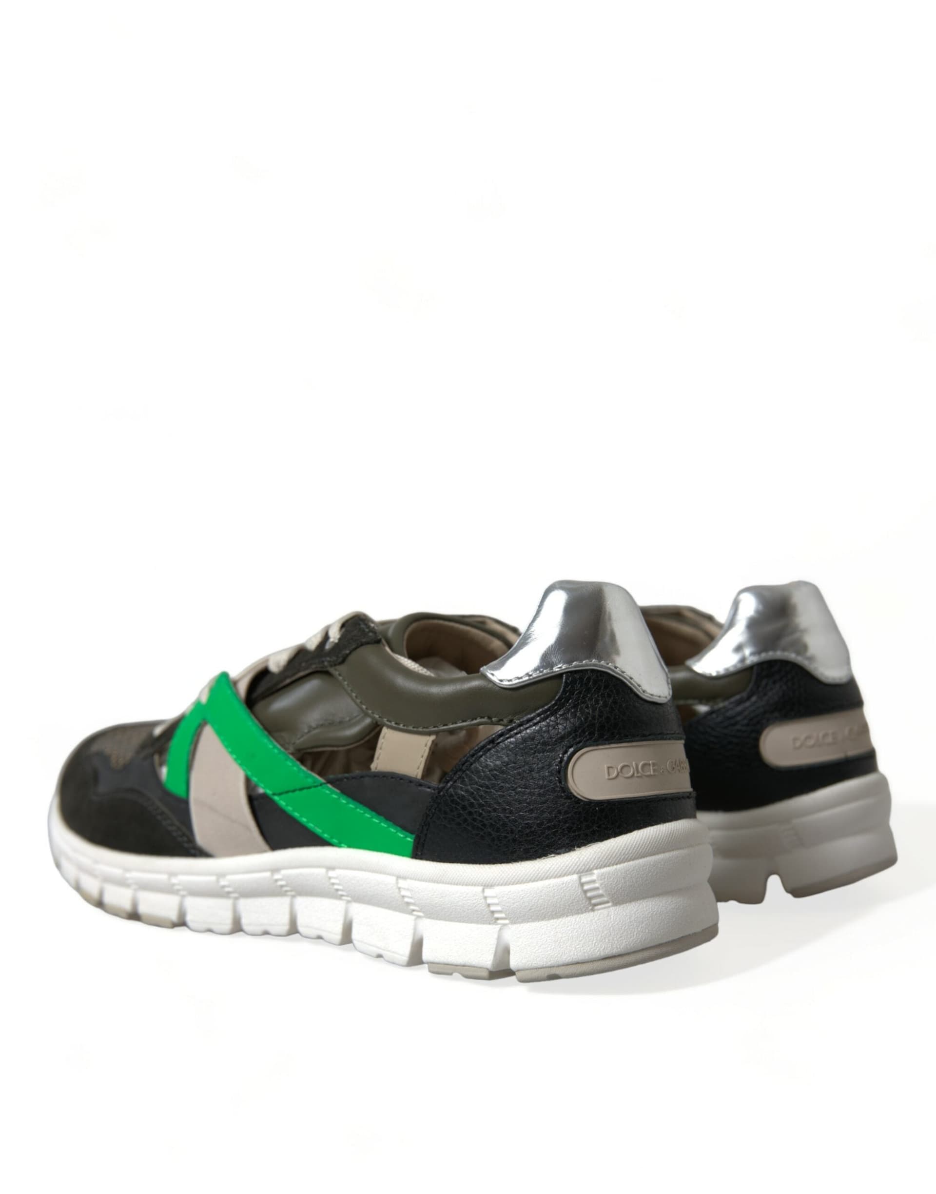 Dolce & Gabbana Multicolor Leather Suede Low Top Sneakers Shoes - 3