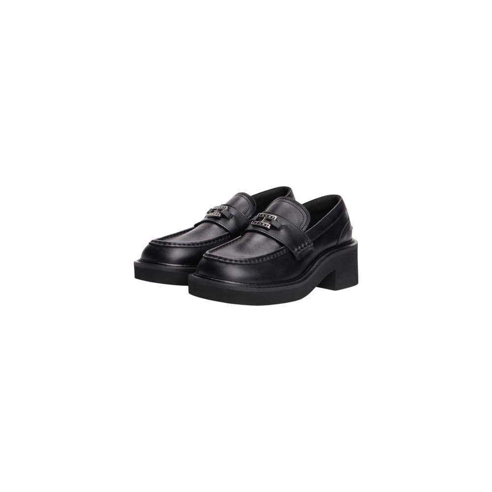 Tommy Hilfiger Jeans Black Leather High Heel Pumps - 2
