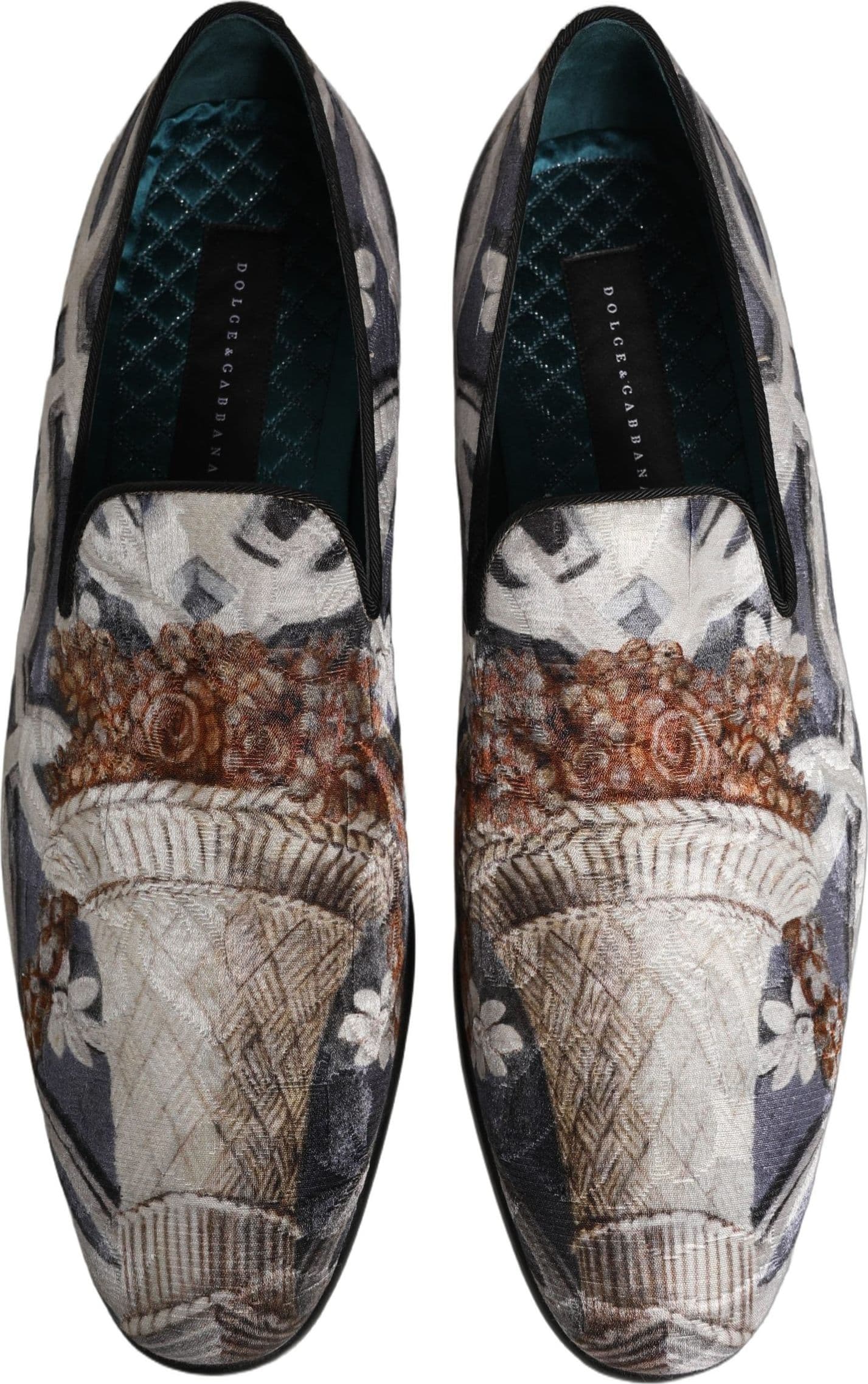 Dolce & Gabbana Multicolor Floral Tapestry Embroidery Loafer Shoes - 3
