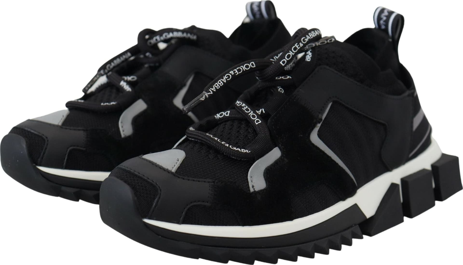 Dolce & Gabbana Black Mesh Sorrento Trekking Sneakers Shoes - 2