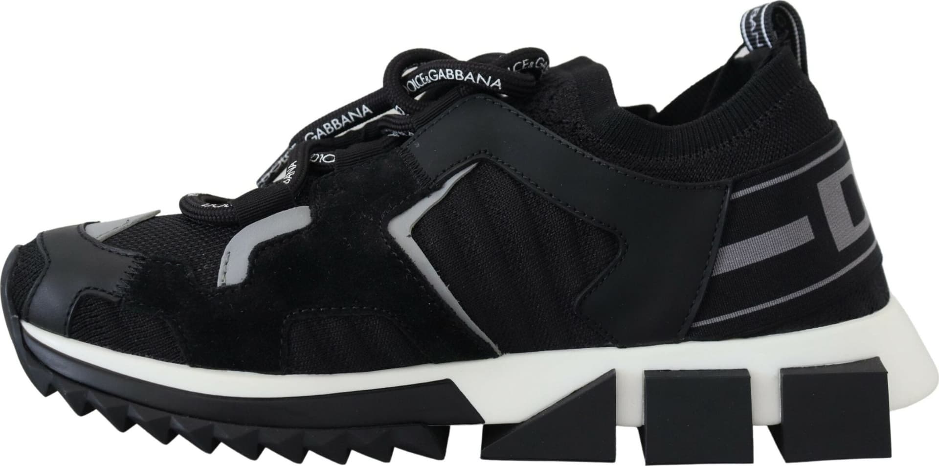 Dolce & Gabbana Black Mesh Sorrento Trekking Sneakers Shoes - 4