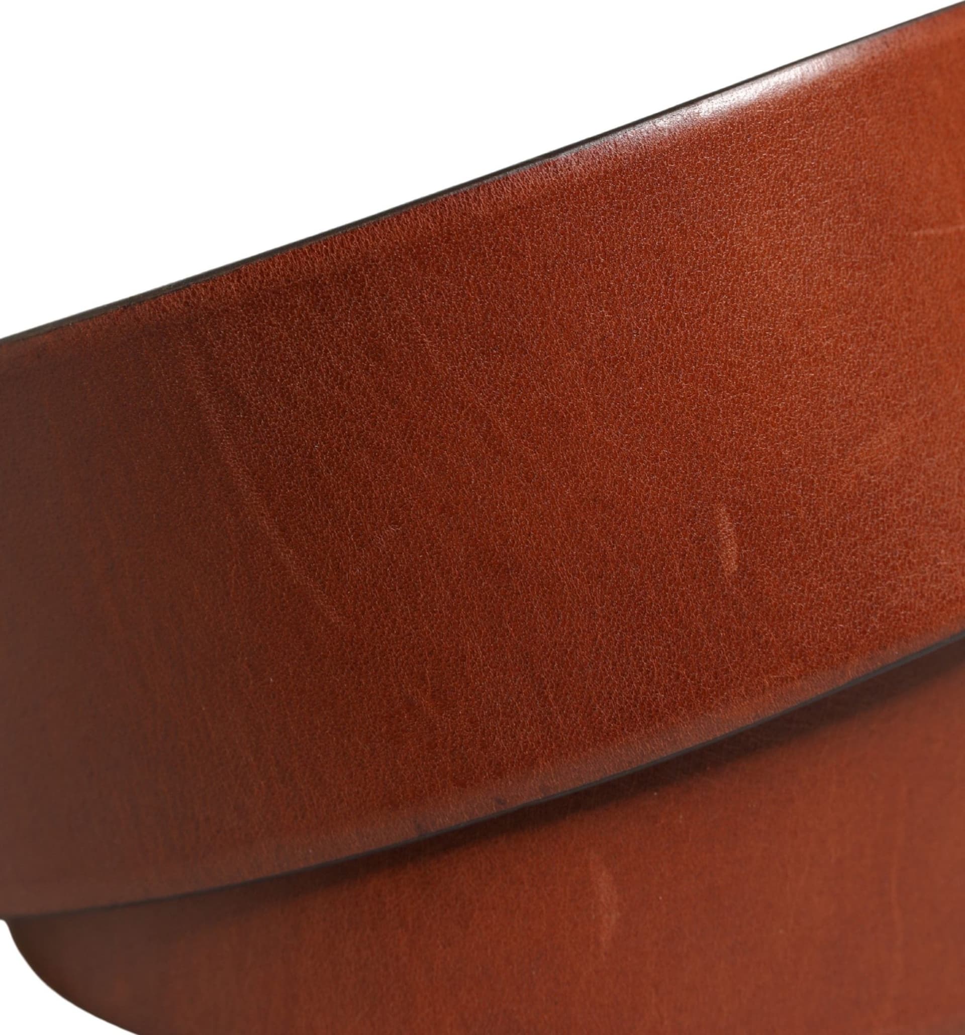 Dolce & Gabbana Men Brown Leather Wide Waist Metal Round Buckle Belt - 5