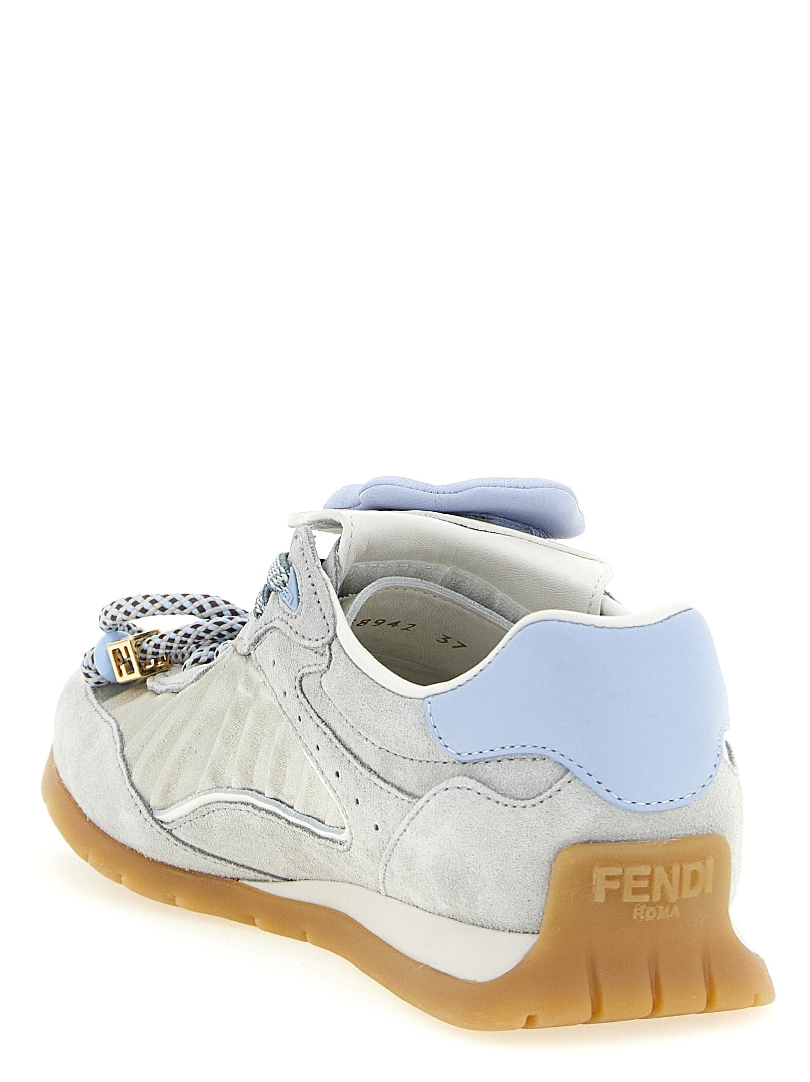 Fendi Gray Calfskin Athletic Sneakers - 4