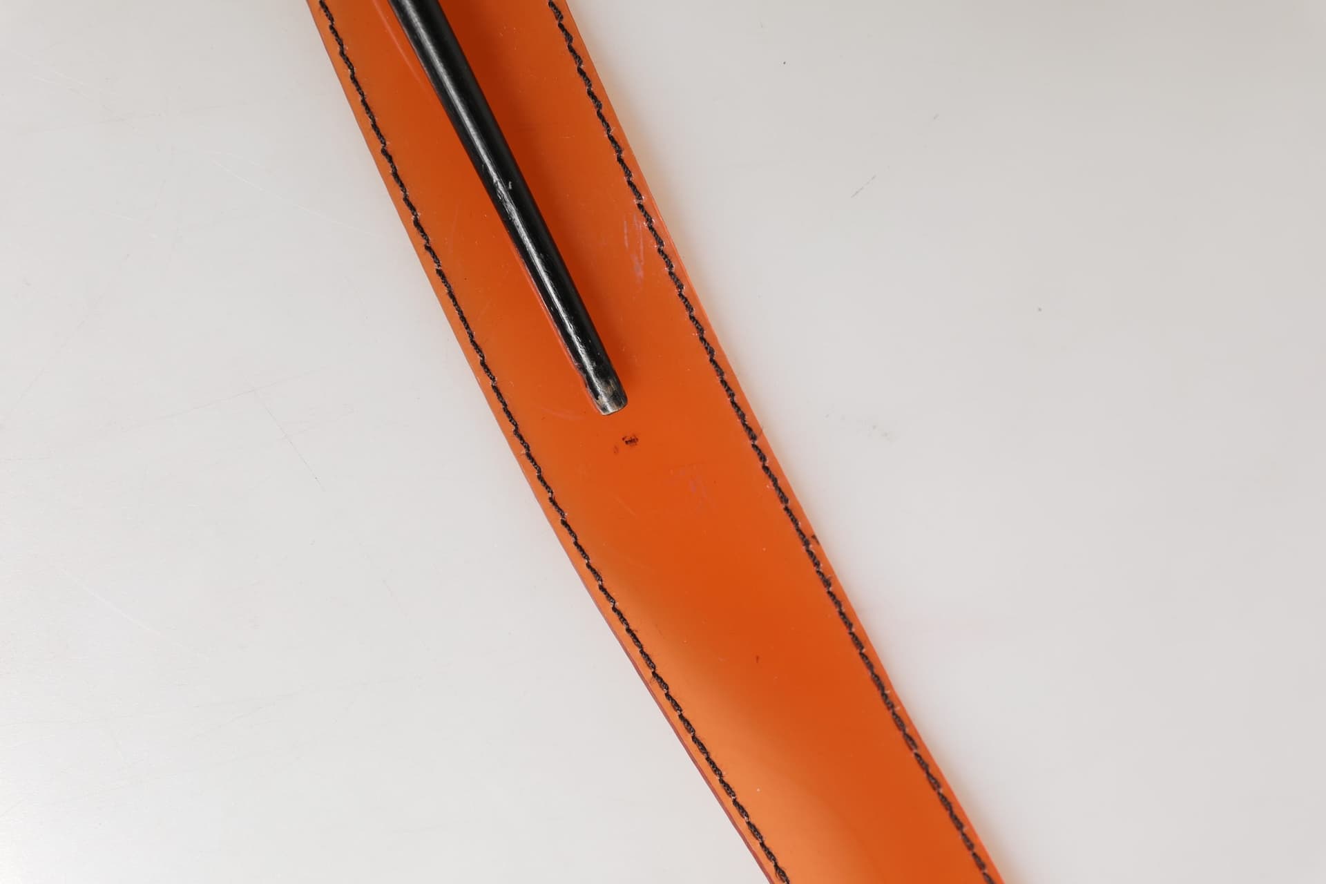 Miu Miu Orange PVC Waist Women Cintura Square Buckle Belt - 8
