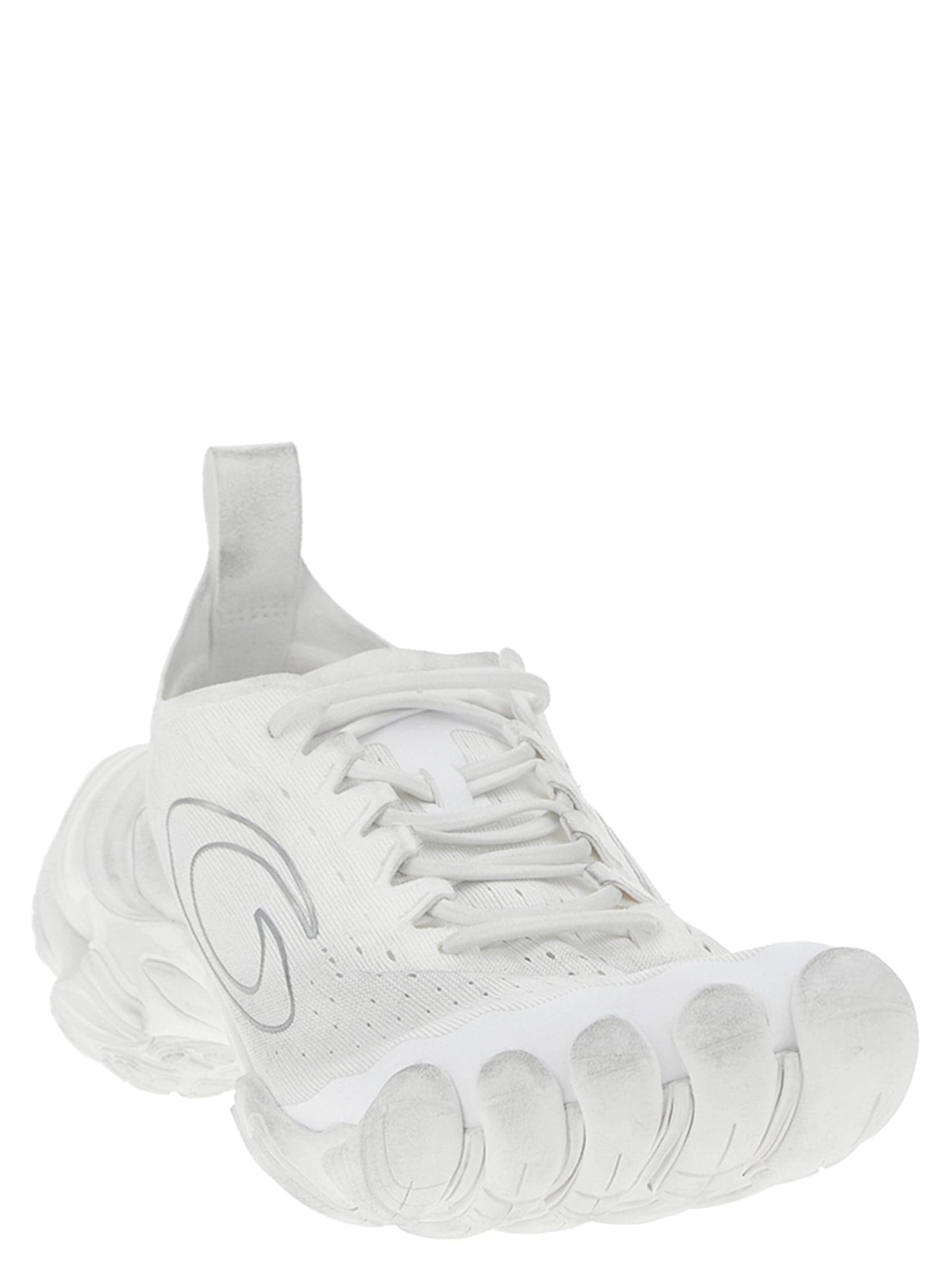 Balenciaga White Polyester Athletic Sneakers - 2