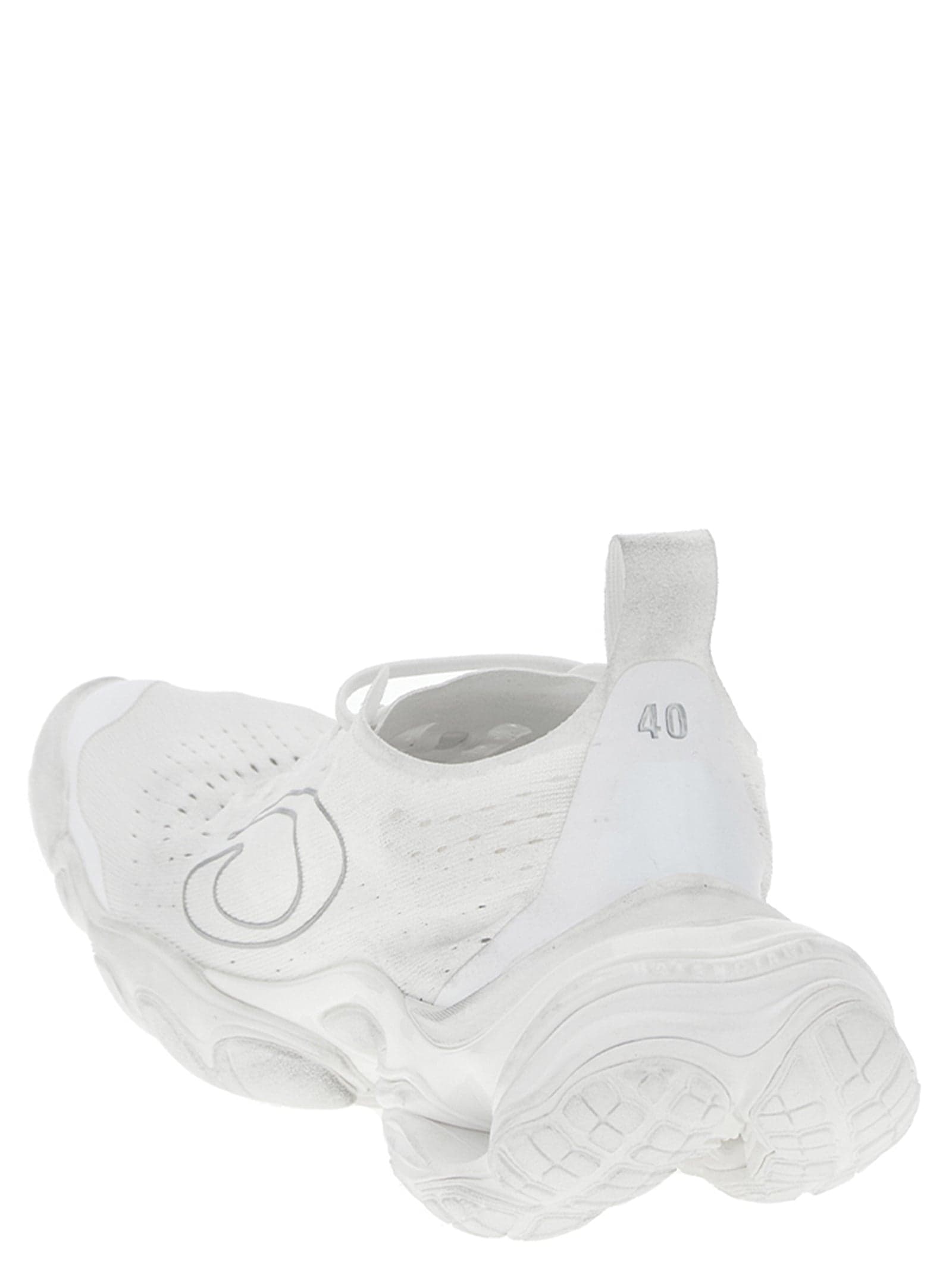Balenciaga White Polyester Athletic Sneakers - 3