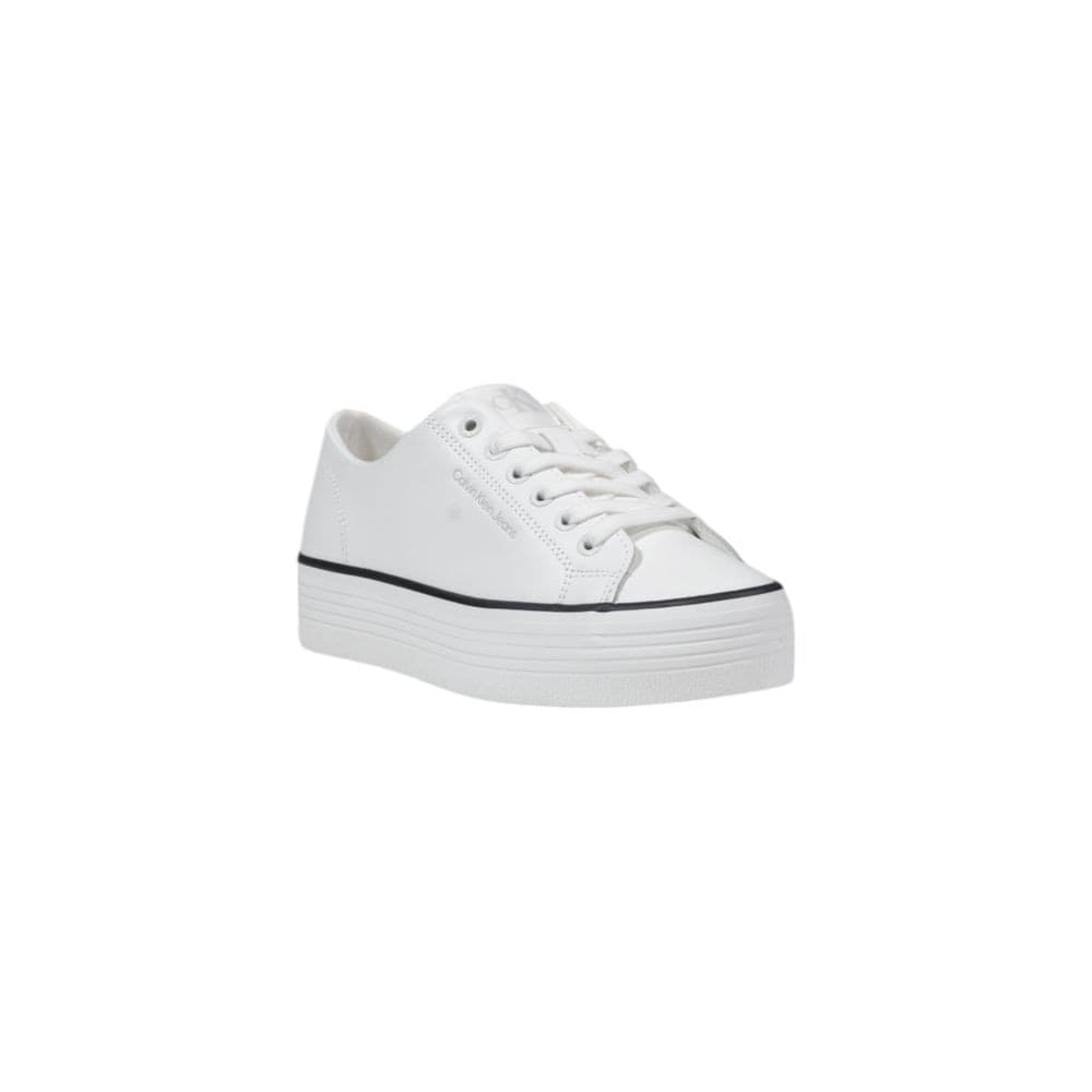 Calvin Klein Jeans Black And White Leather Platform Sneakers - 2