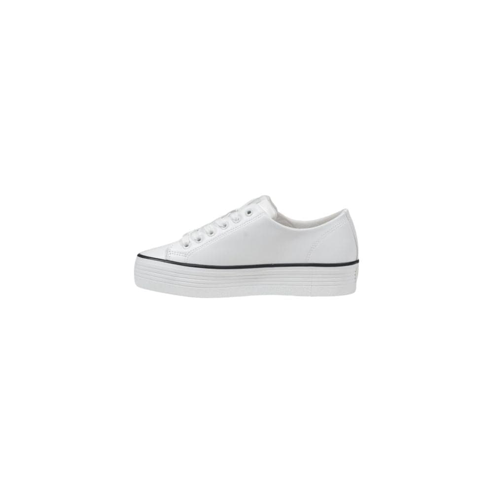 Calvin Klein Jeans Black And White Leather Platform Sneakers - 3