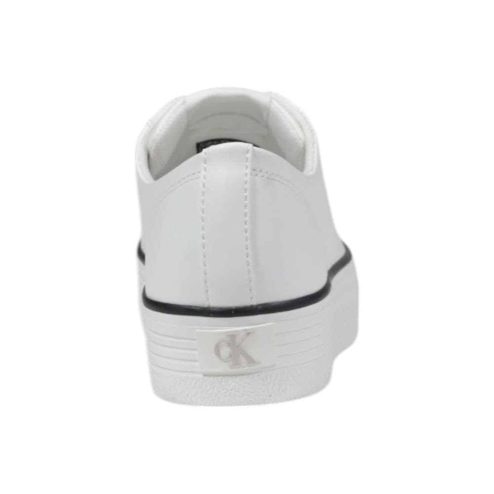 Calvin Klein Jeans Black And White Leather Platform Sneakers - 4