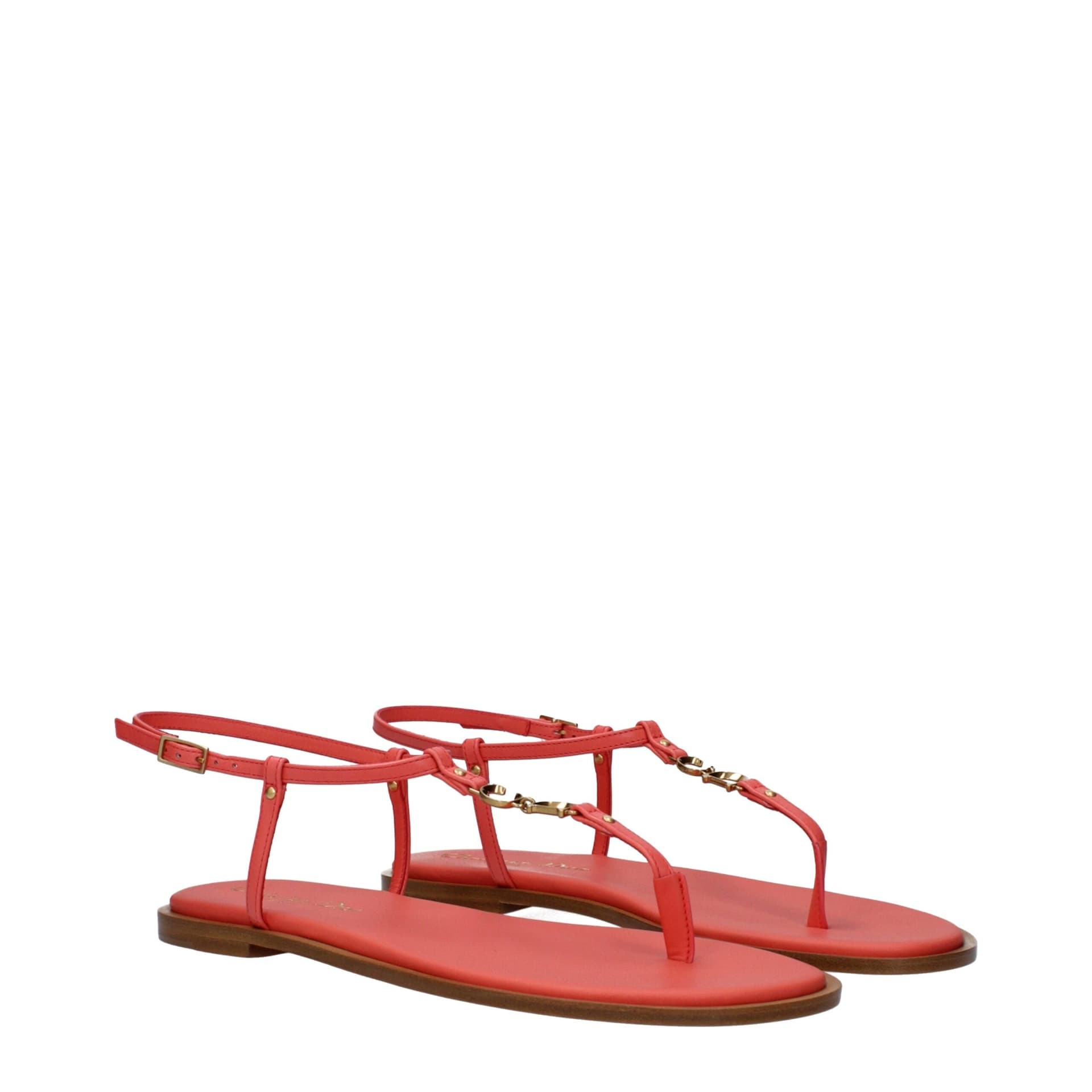 Christian Dior Pink Leather Flip-Flop Sandals - 2