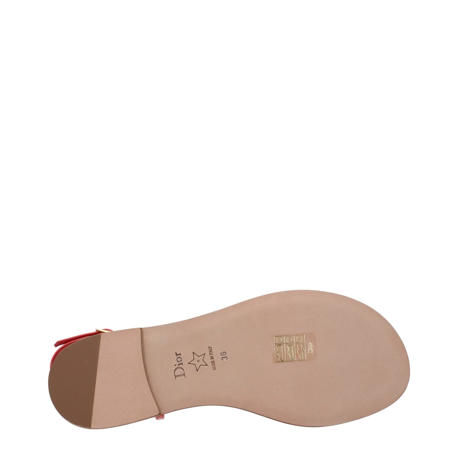 Christian Dior Pink Leather Flip-Flop Sandals - 5