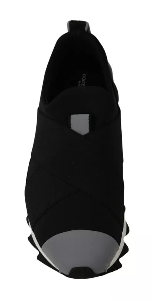 Dolce & Gabbana Black Shark Neoprene Stretch Sneakers Shoes - 5