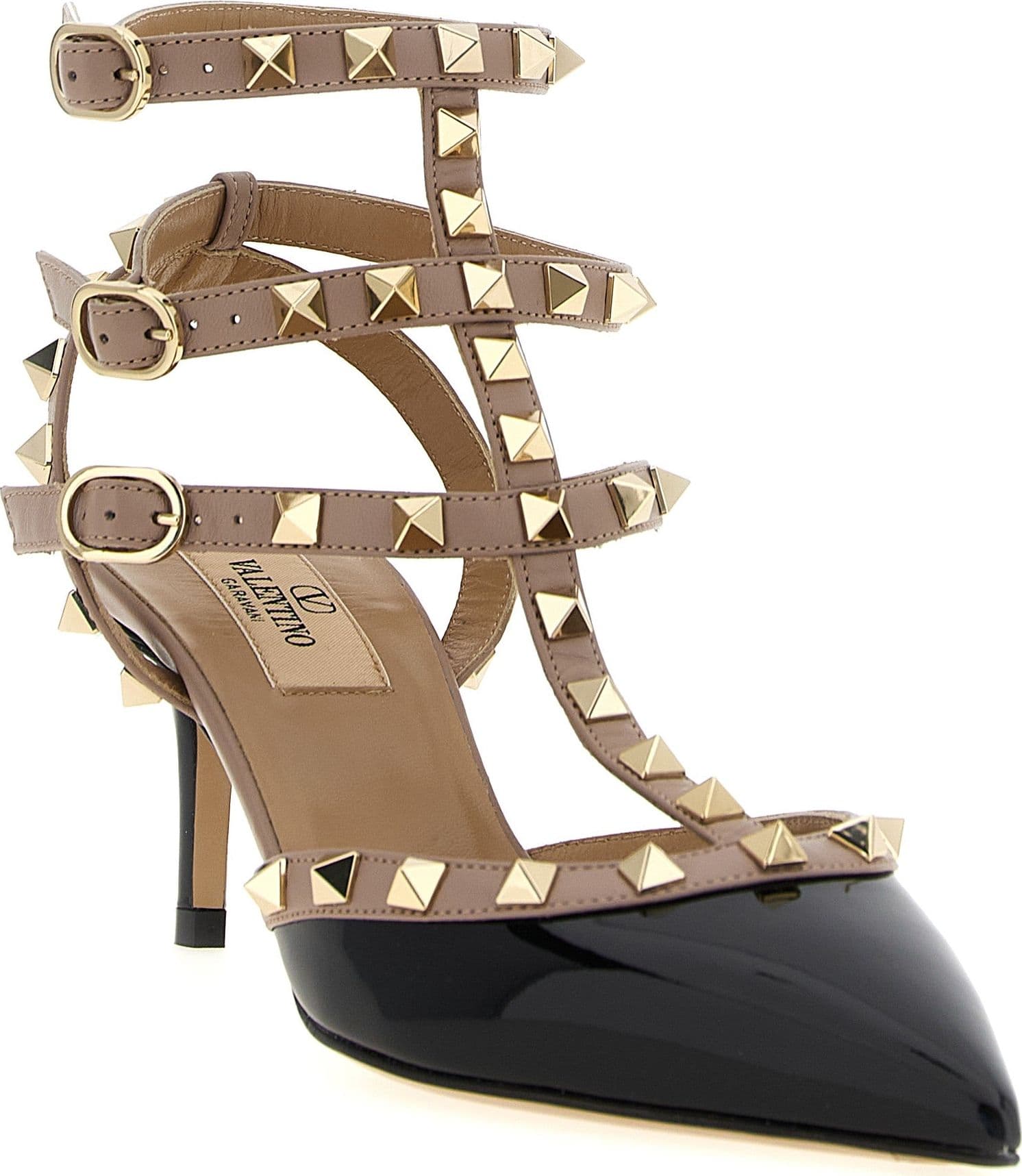Valentino Garavani Multicolor Lamb Leather Mid Heel Pumps - 2