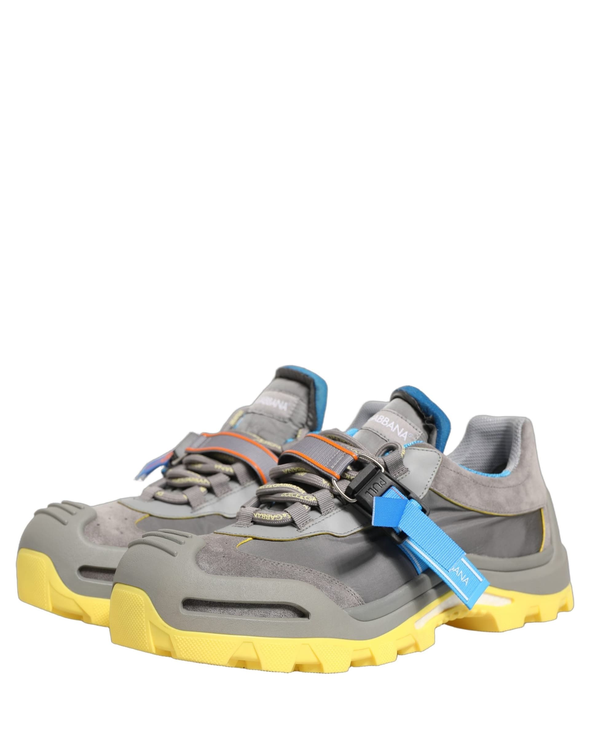 Dolce & Gabbana Gray Airmaster Panelled Low Top Men Sneakers Shoes - 3
