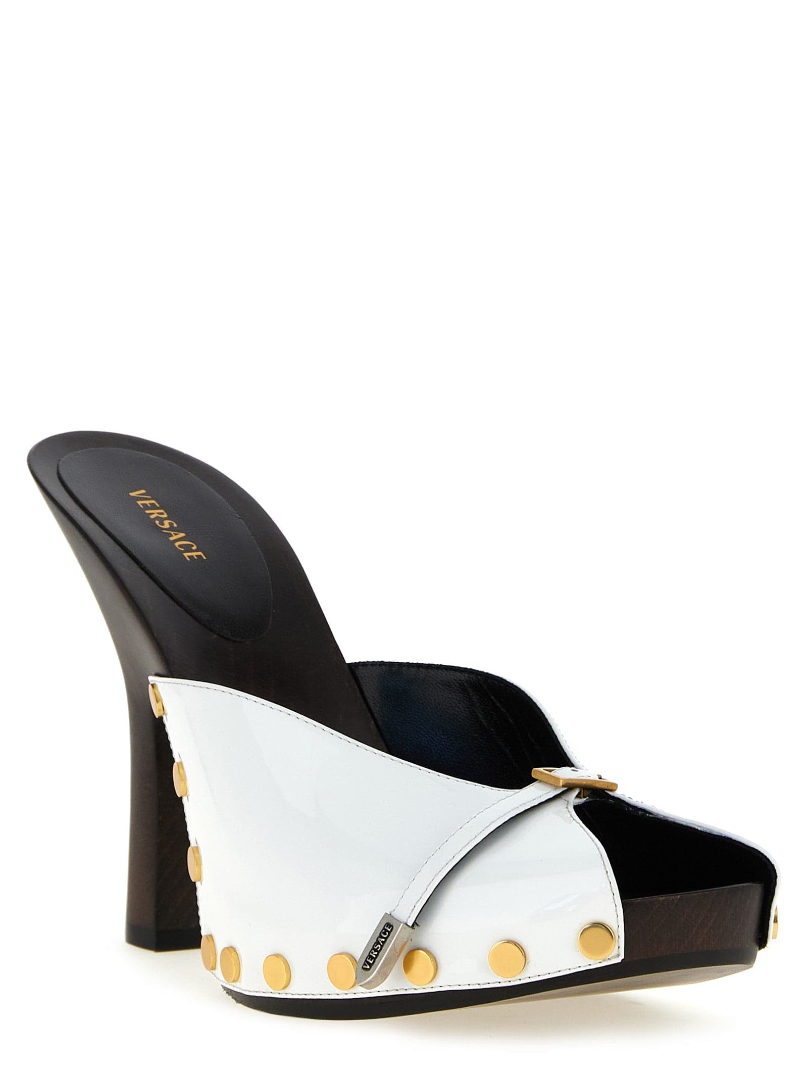 Versace Bicolor Calfskin High Heel Pumps - 2
