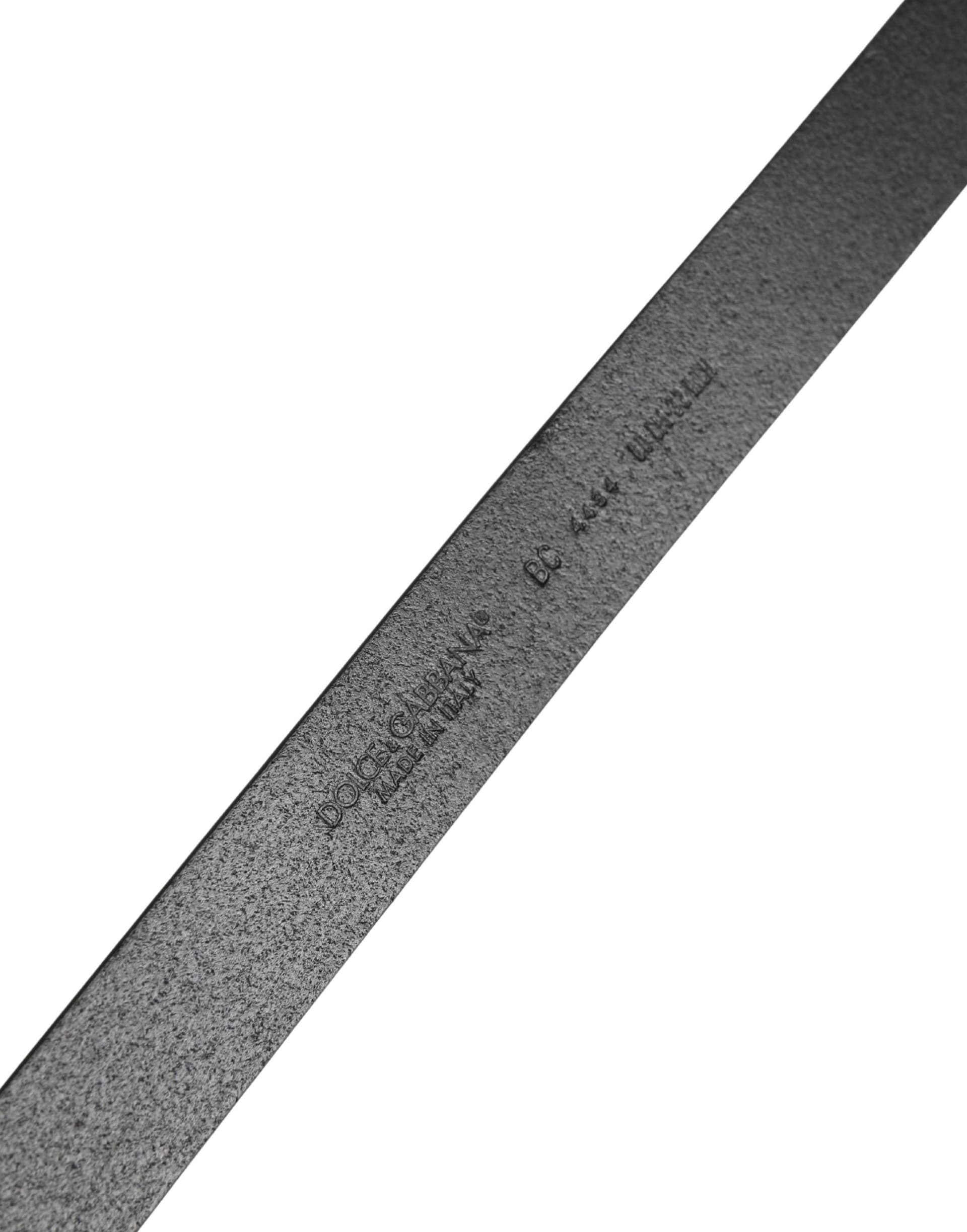 Dolce & Gabbana Men Black Classic Leather Metal Buckle Belt - 6