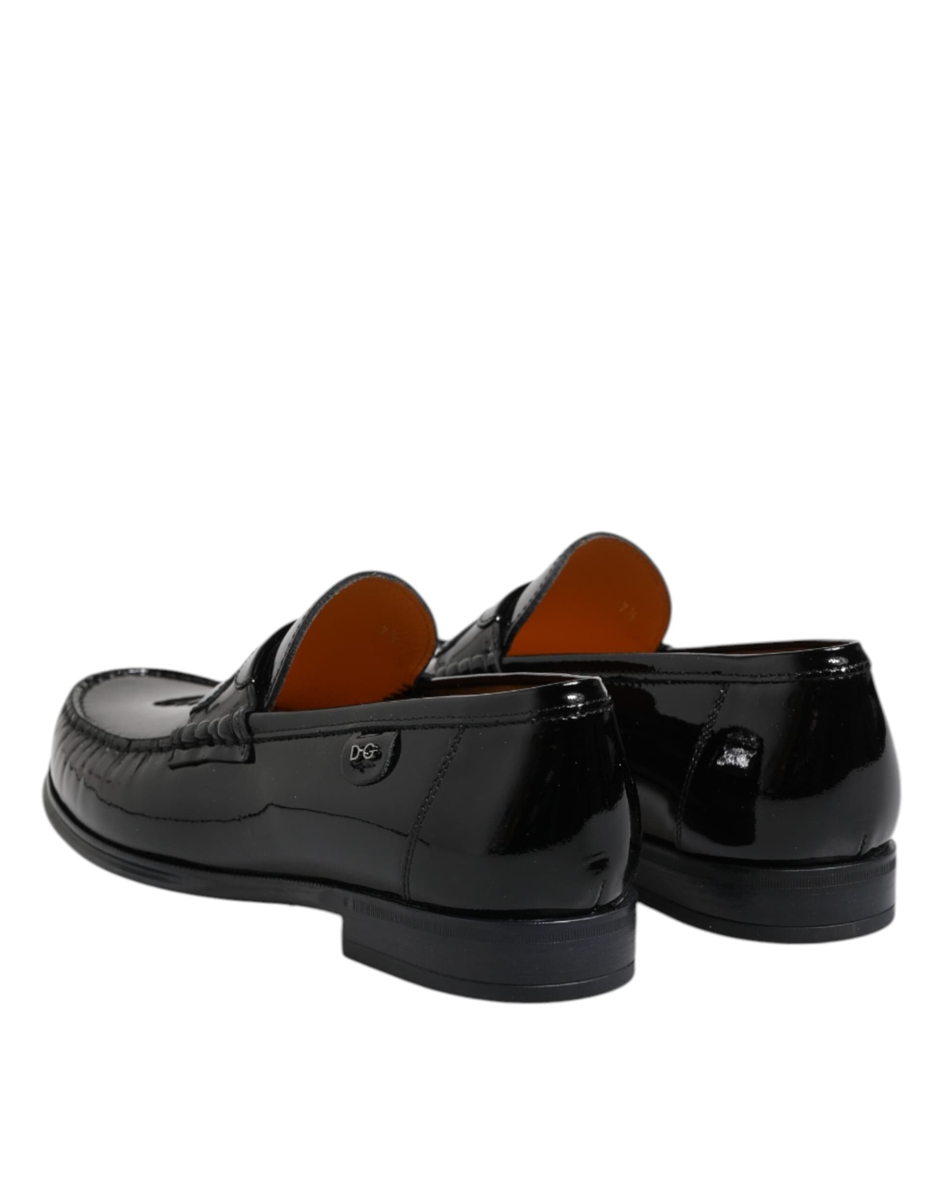 Dolce & Gabbana Black Leather Slip On Loafers Dress Shoes - 4