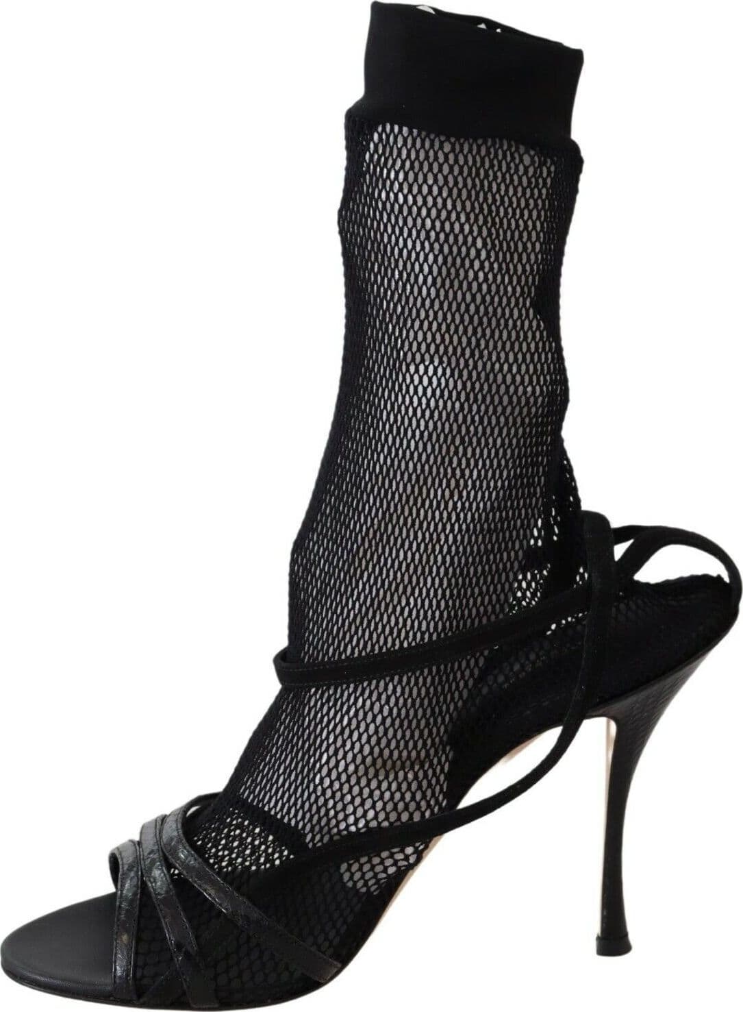 Dolce & Gabbana Black Suede Short Boots Sandals Shoes - 2