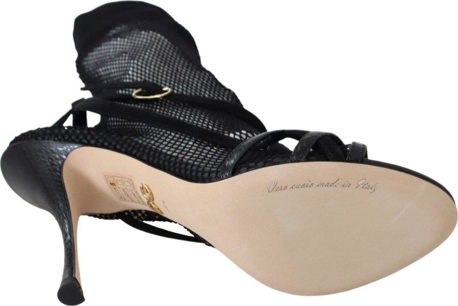 Dolce & Gabbana Black Suede Short Boots Sandals Shoes - 3