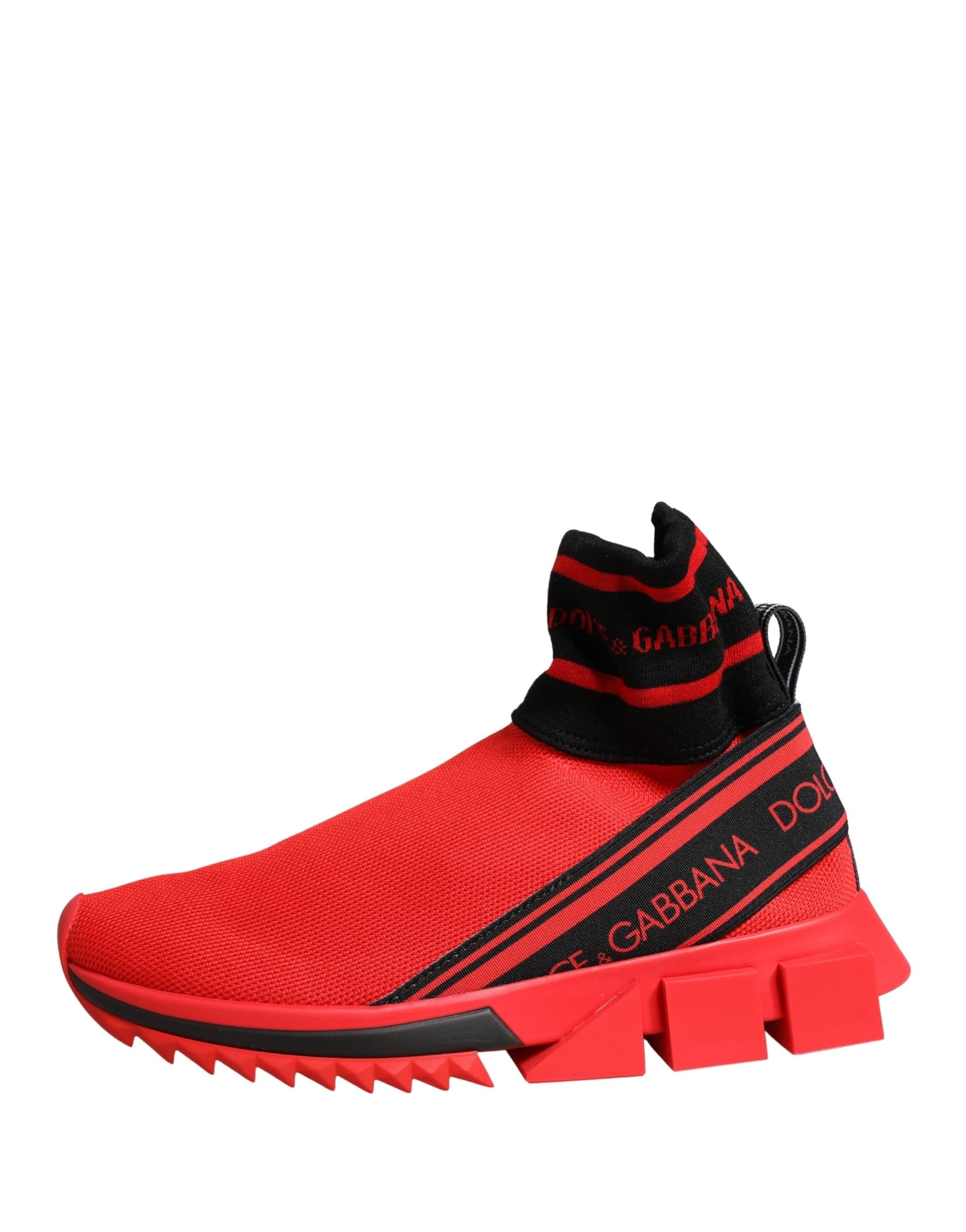 Dolce & Gabbana Red Black Sorrento Socks Sneakers Shoes - 5
