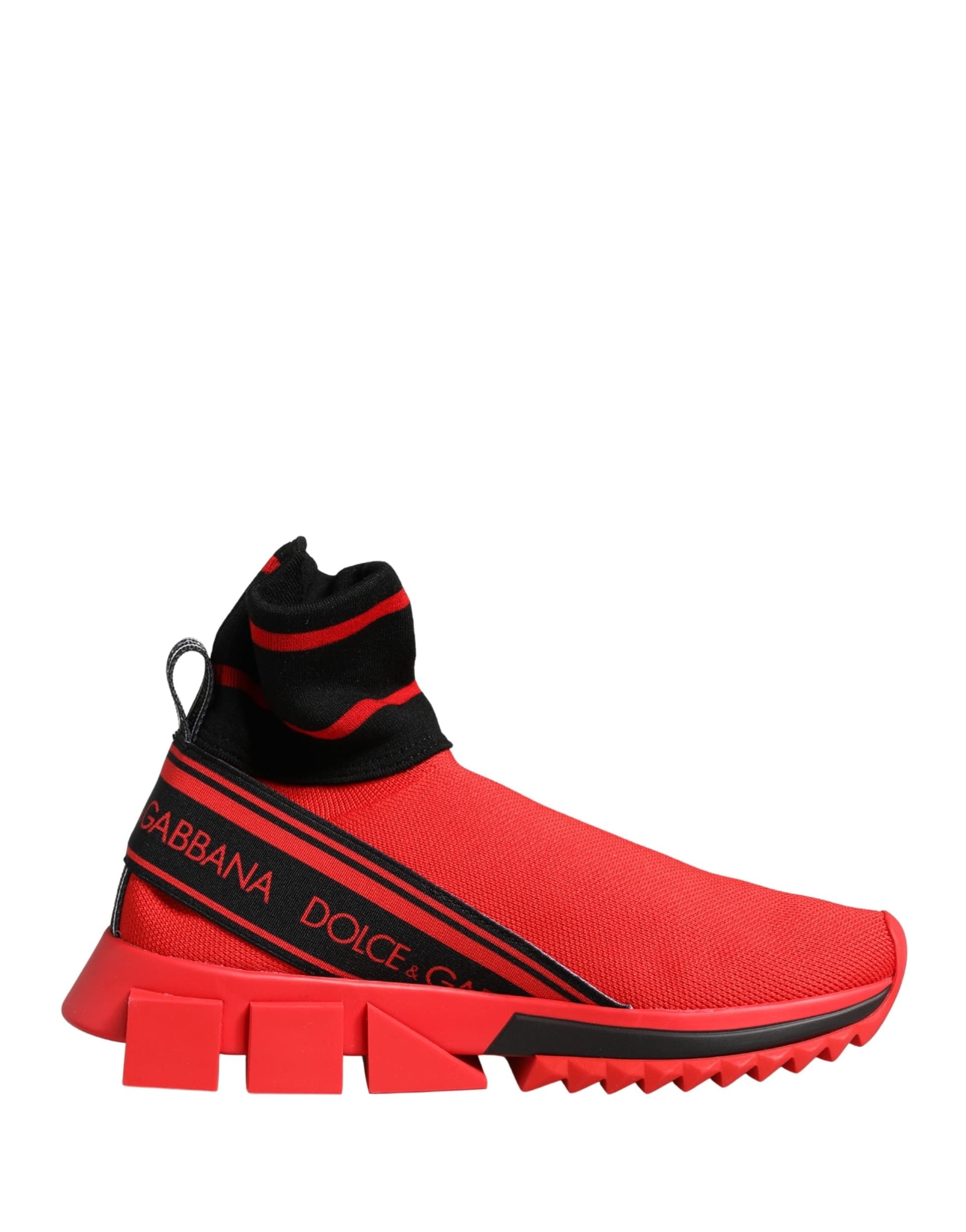 Dolce & Gabbana Red Black Sorrento Socks Sneakers Shoes - 6