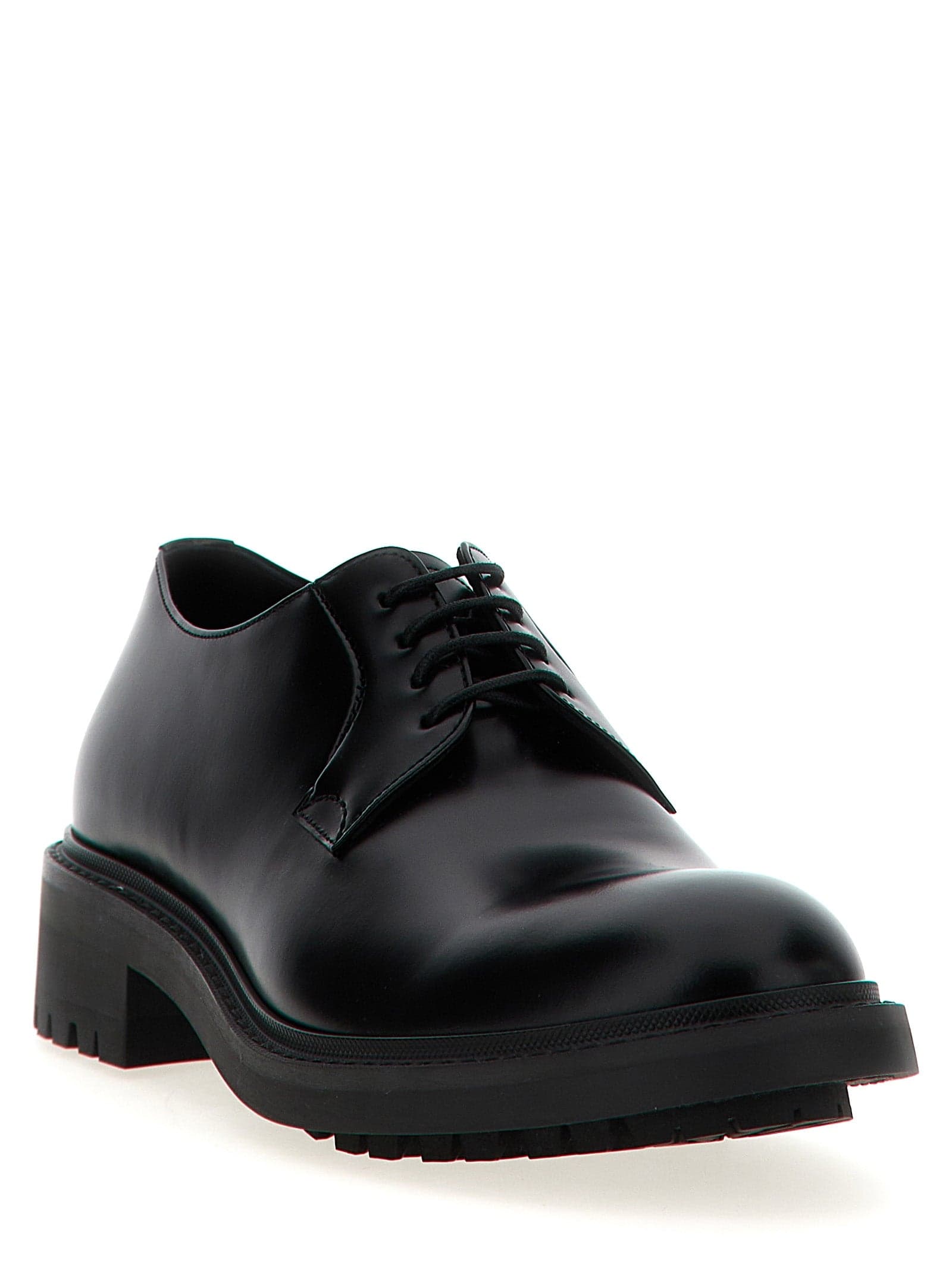 Saint Laurent Black Lamb Leather Oxfords And Derbies - 2
