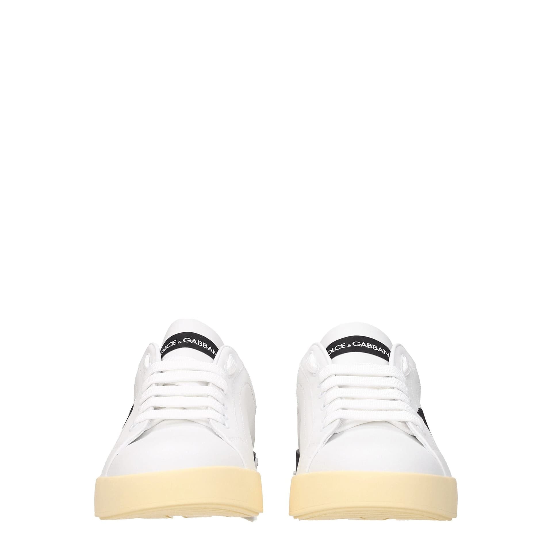 Dolce & Gabbana White Leather Low Top Sneakers - 3