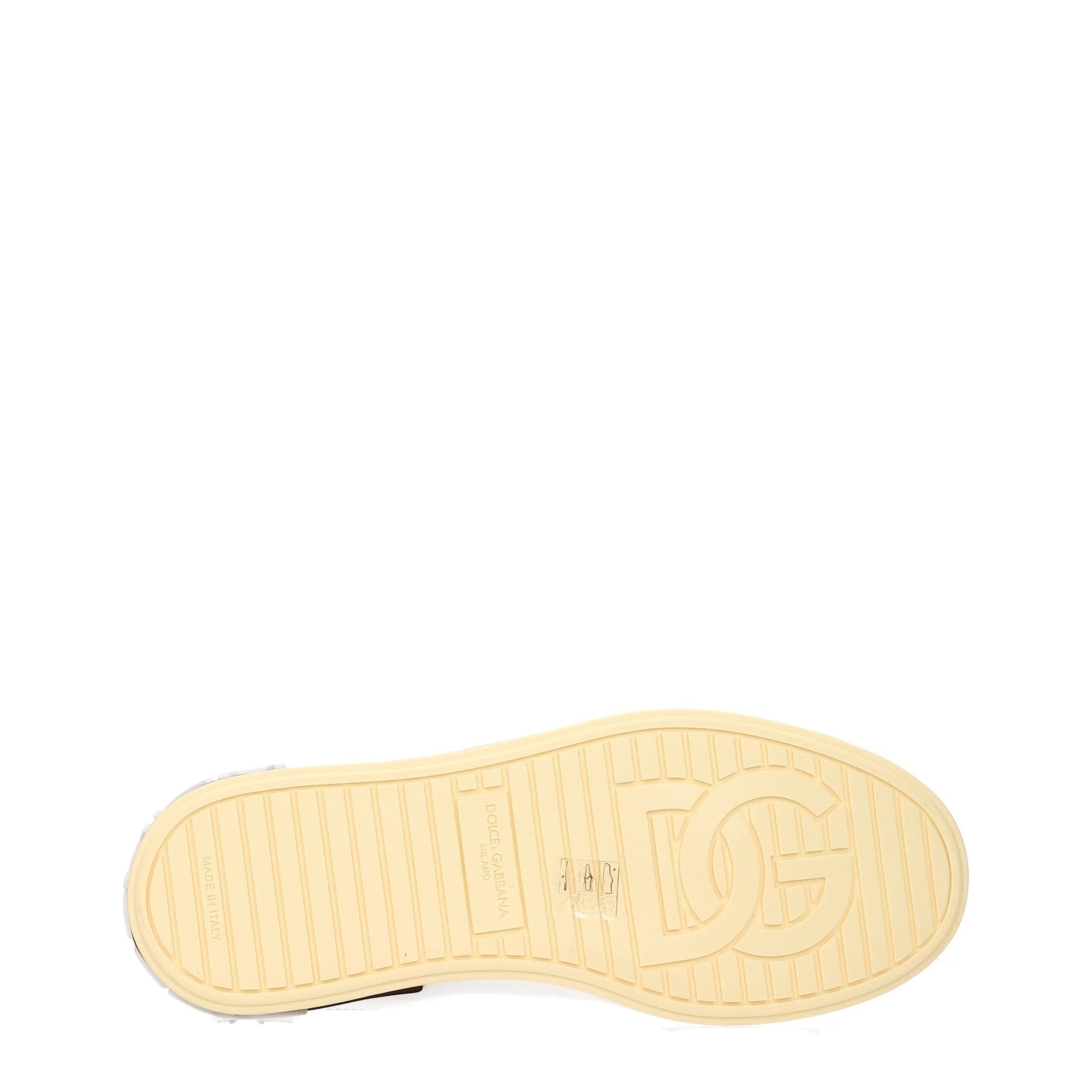 Dolce & Gabbana White Leather Low Top Sneakers - 5