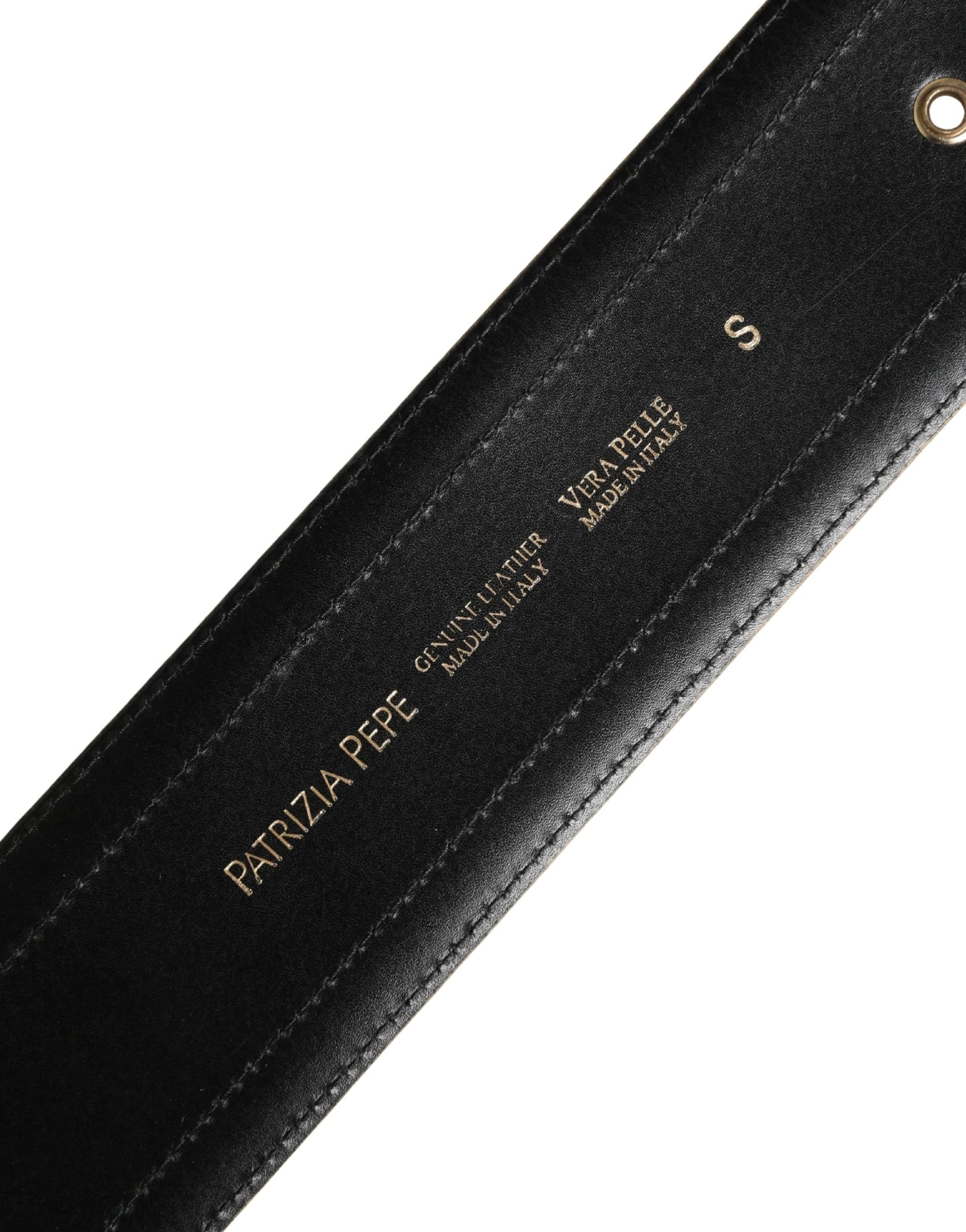 Patrizia Pepe Gray Genuine Leather Square Silver Metal Buckle Belt - 6