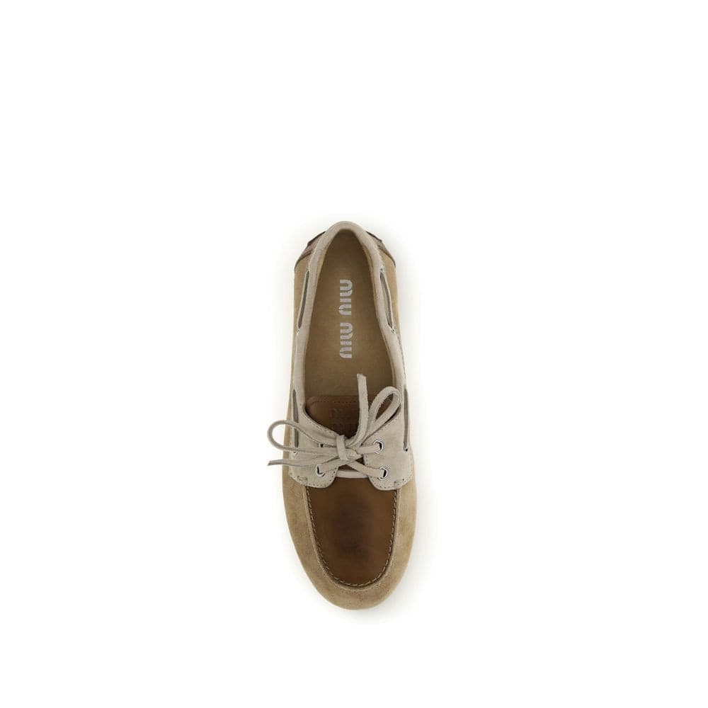 Miu Miu Multicolor Calf Leather Bos Taurus Slip-On Loafers - 4