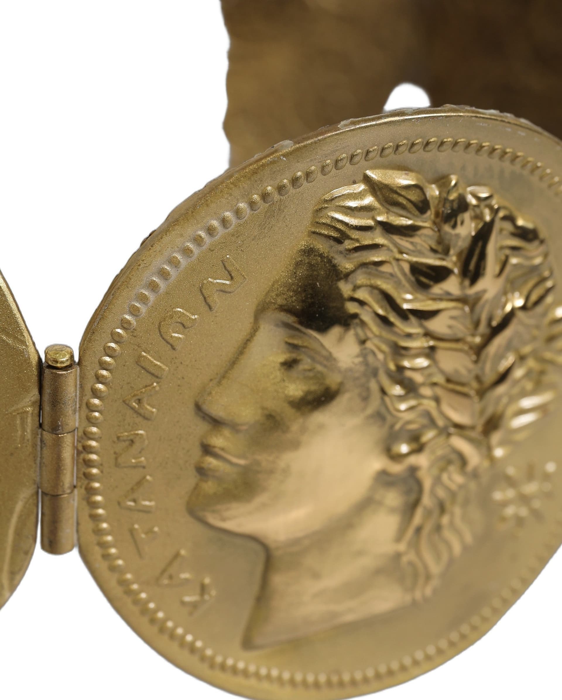 Dolce & Gabbana Gold Tone Brass Coin Metal Waist Cintura Belt - 4