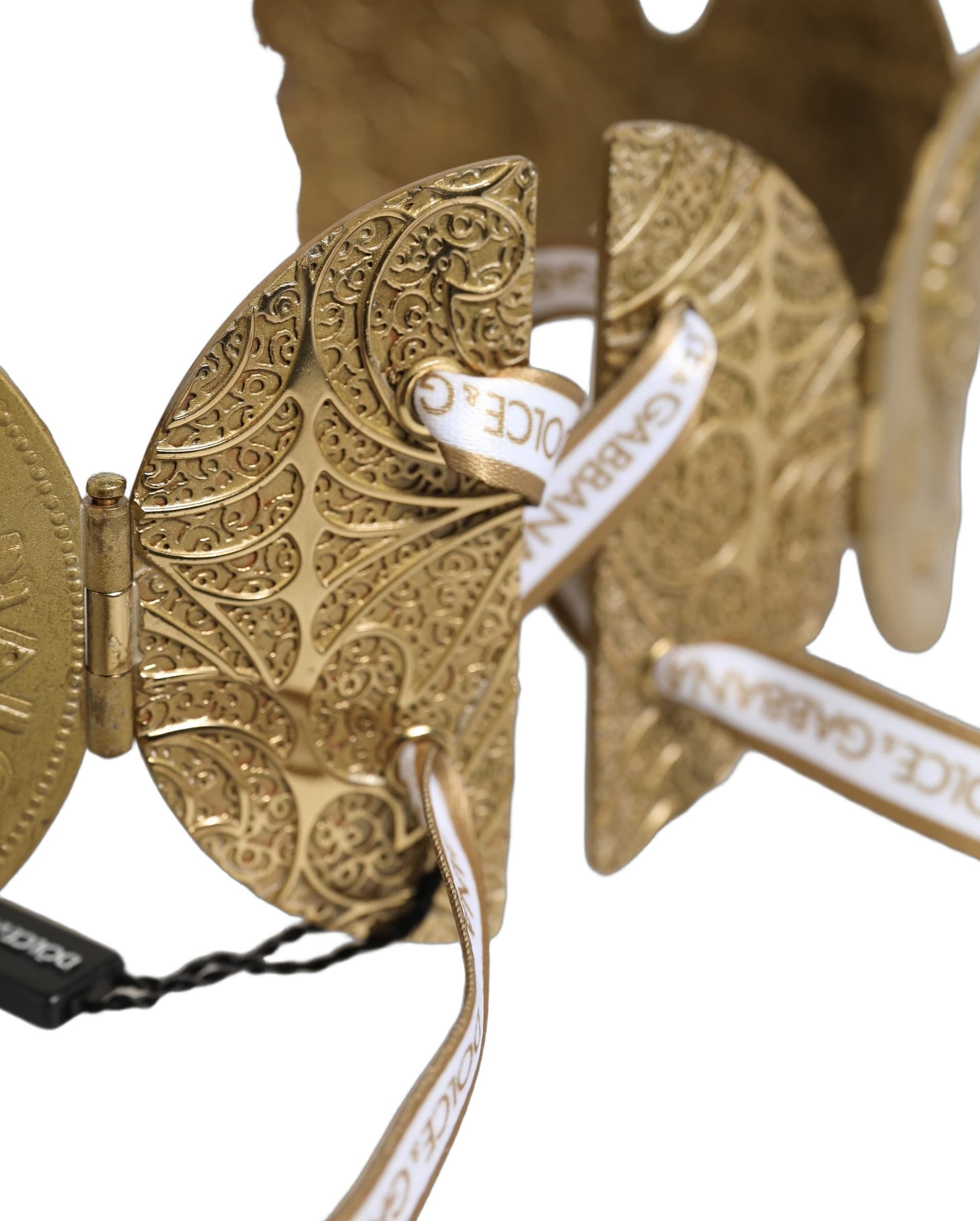 Dolce & Gabbana Gold Tone Brass Coin Metal Waist Cintura Belt - 5