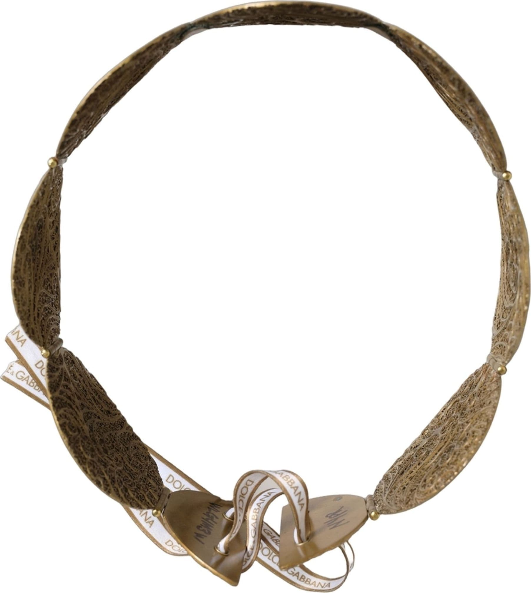 Dolce & Gabbana Gold Tone Brass Coin Metal Waist Cintura Belt - 6