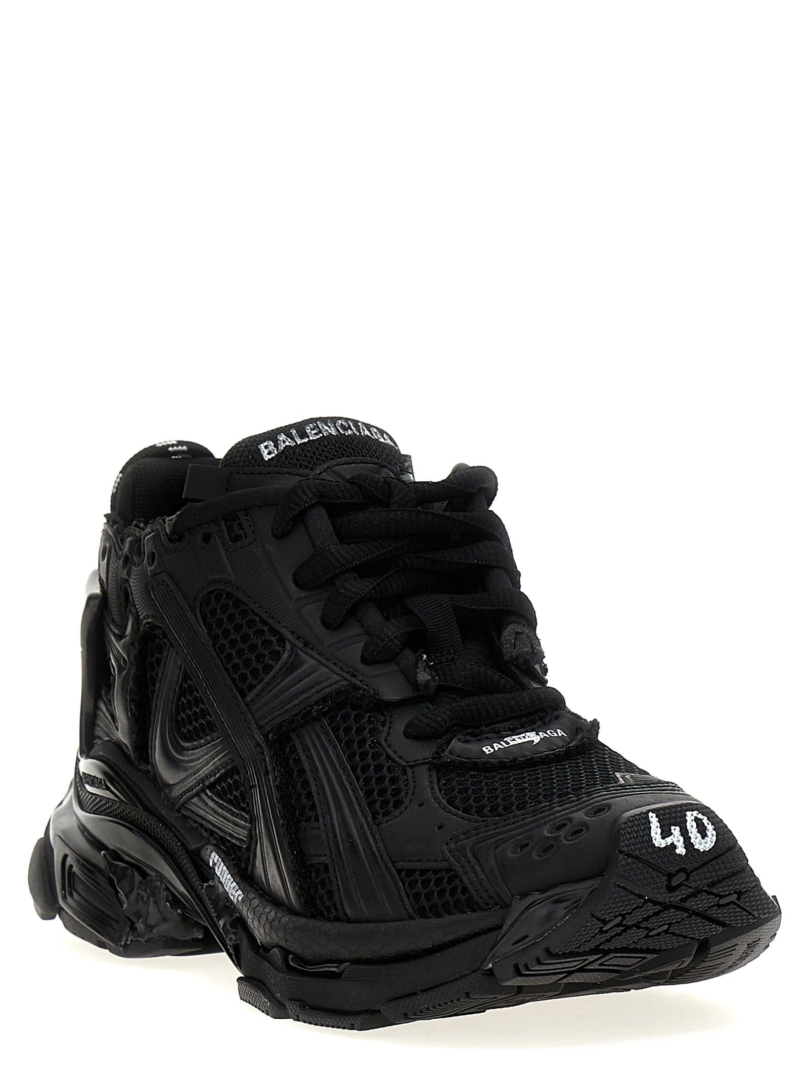 Balenciaga Black Polyester Athletic Sneakers - 2
