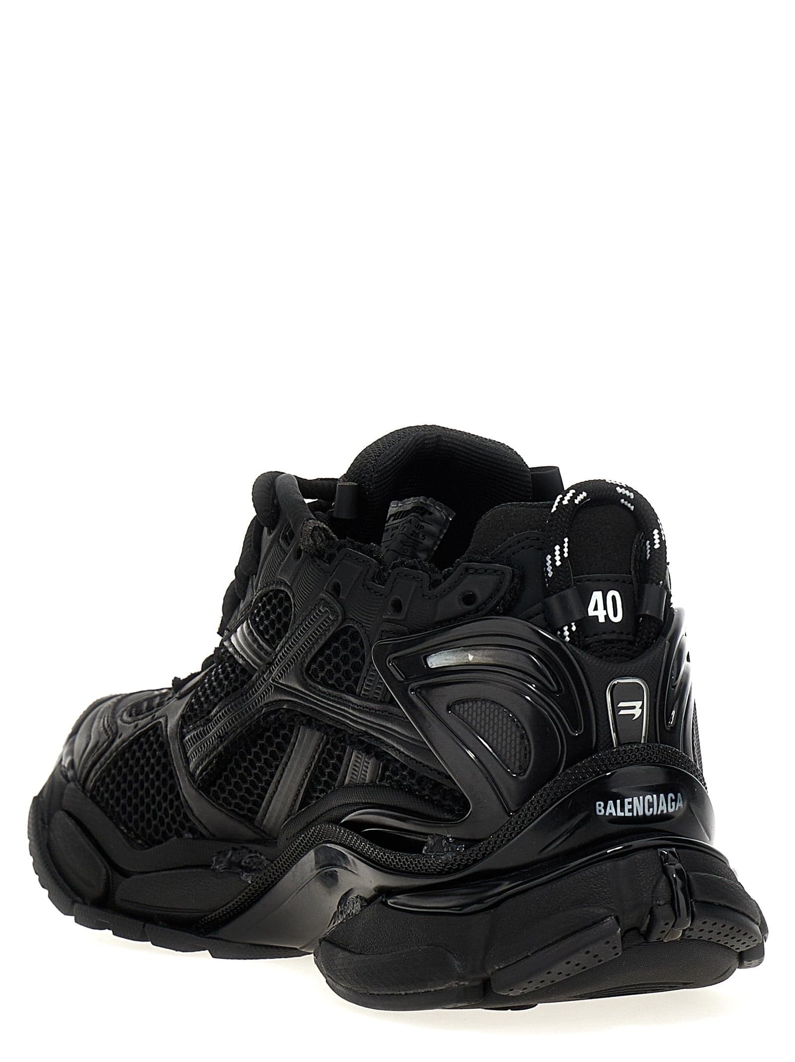 Balenciaga Black Polyester Athletic Sneakers - 3
