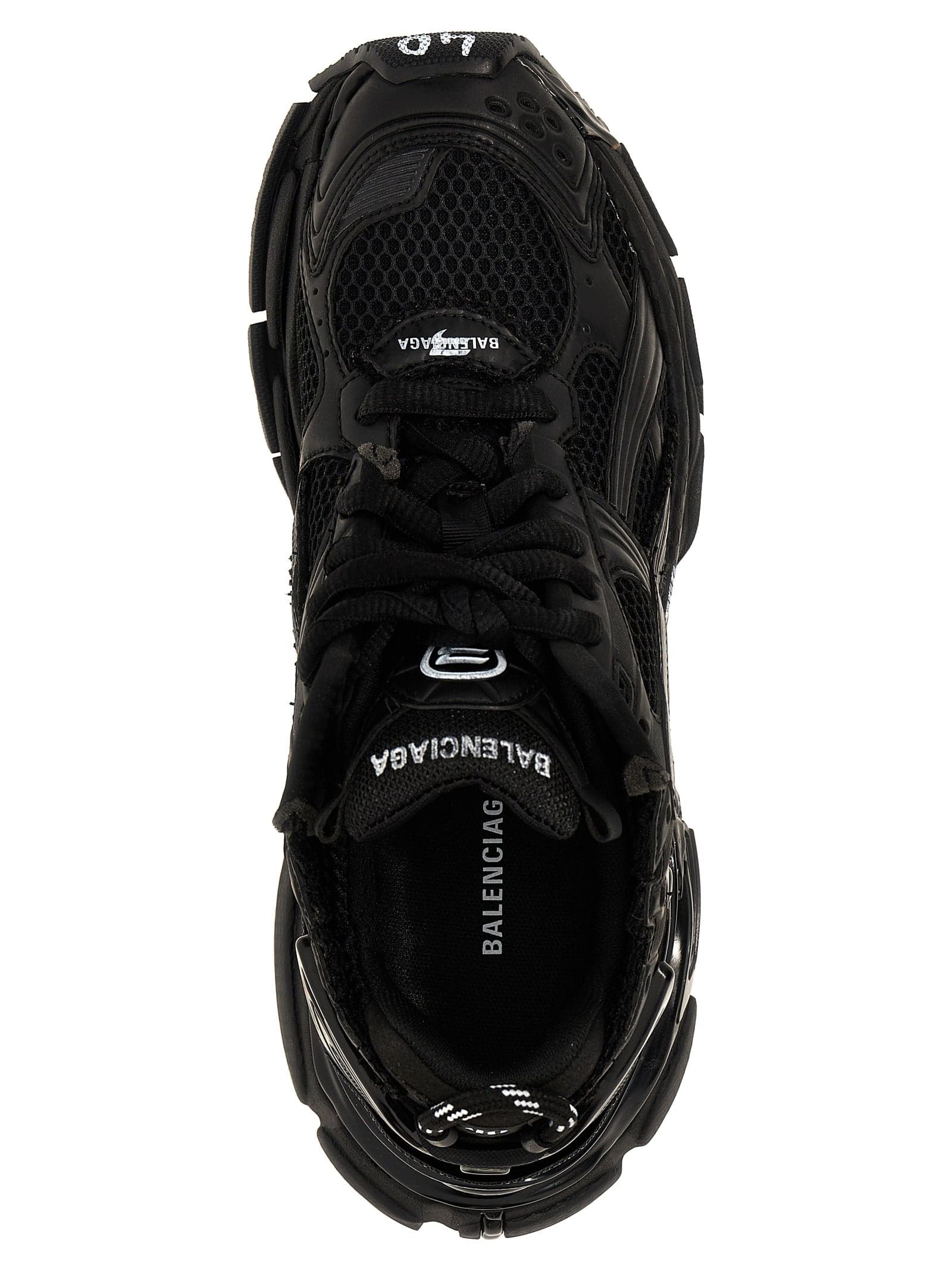 Balenciaga Black Polyester Athletic Sneakers - 4