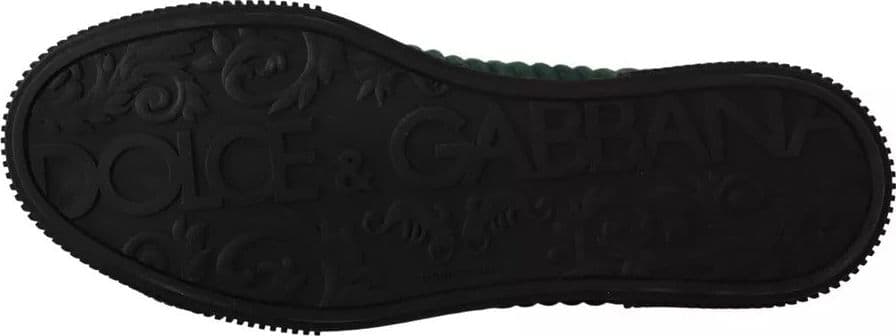 Dolce & Gabbana Green Corduroy High Tops Sneakers Mens Casual Shoes - 3