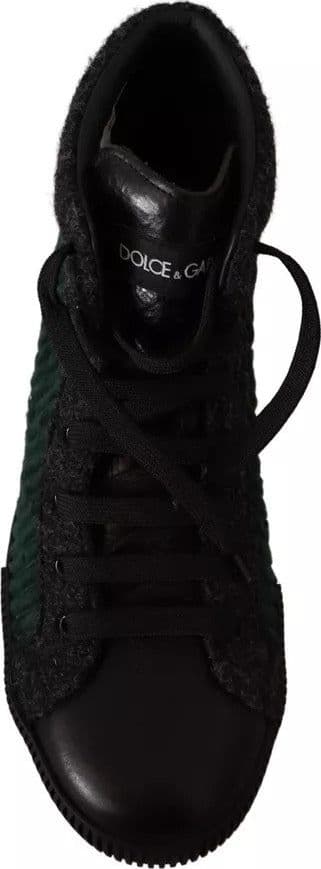 Dolce & Gabbana Green Corduroy High Tops Sneakers Mens Casual Shoes - 5