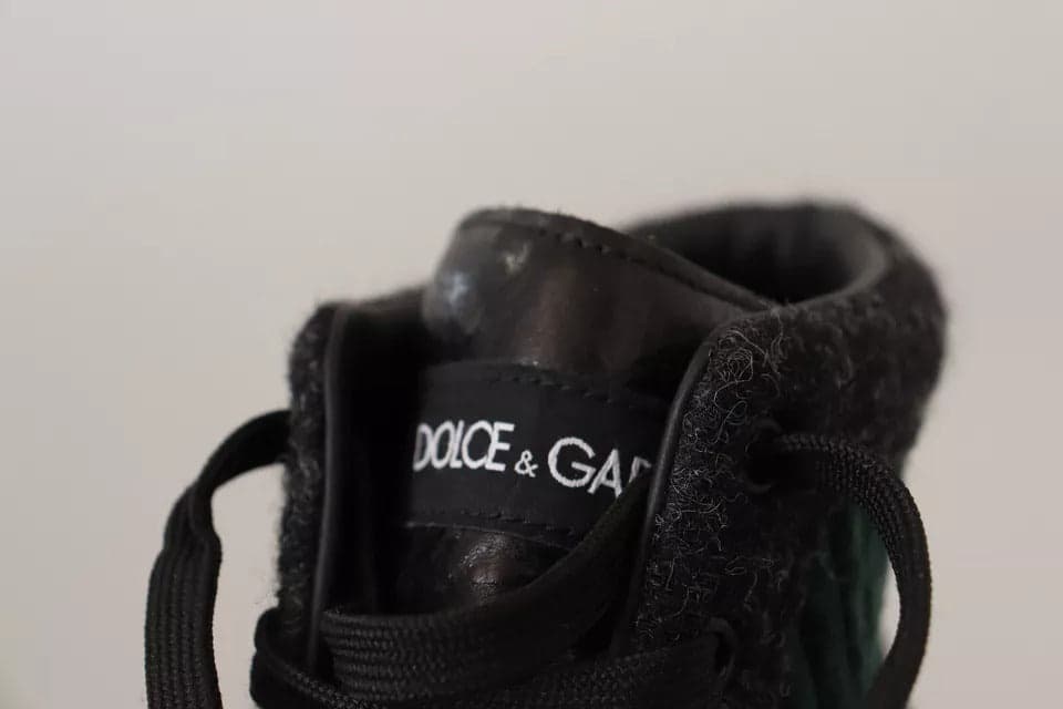 Dolce & Gabbana Green Corduroy High Tops Sneakers Mens Casual Shoes - 6