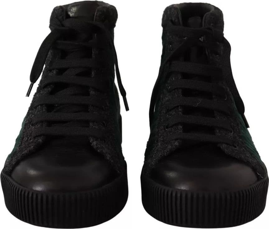 Dolce & Gabbana Green Corduroy High Tops Sneakers Mens Casual Shoes - 8