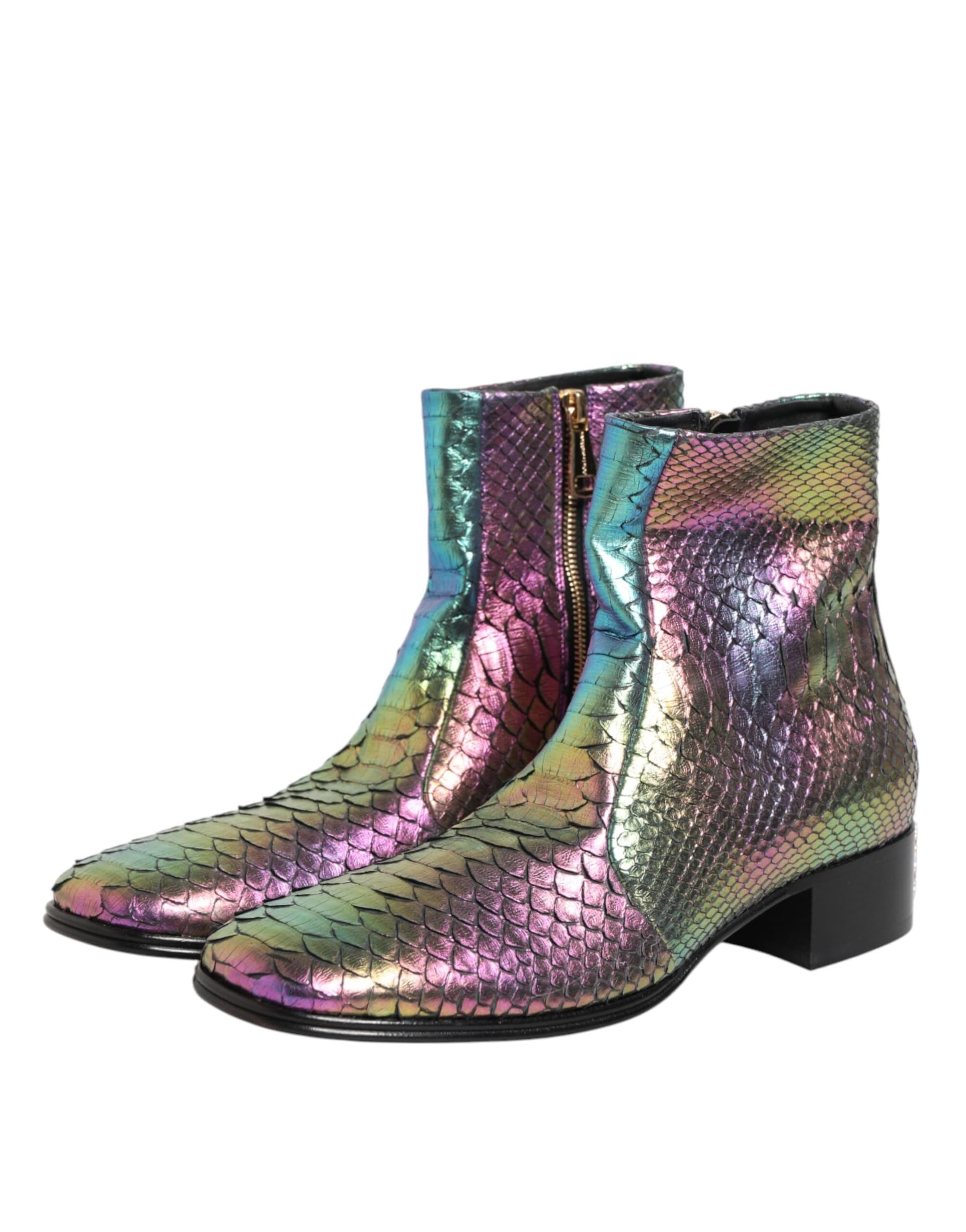 Dolce & Gabbana Multicolor Chelsea Short Ankle Boots Shoes - 3