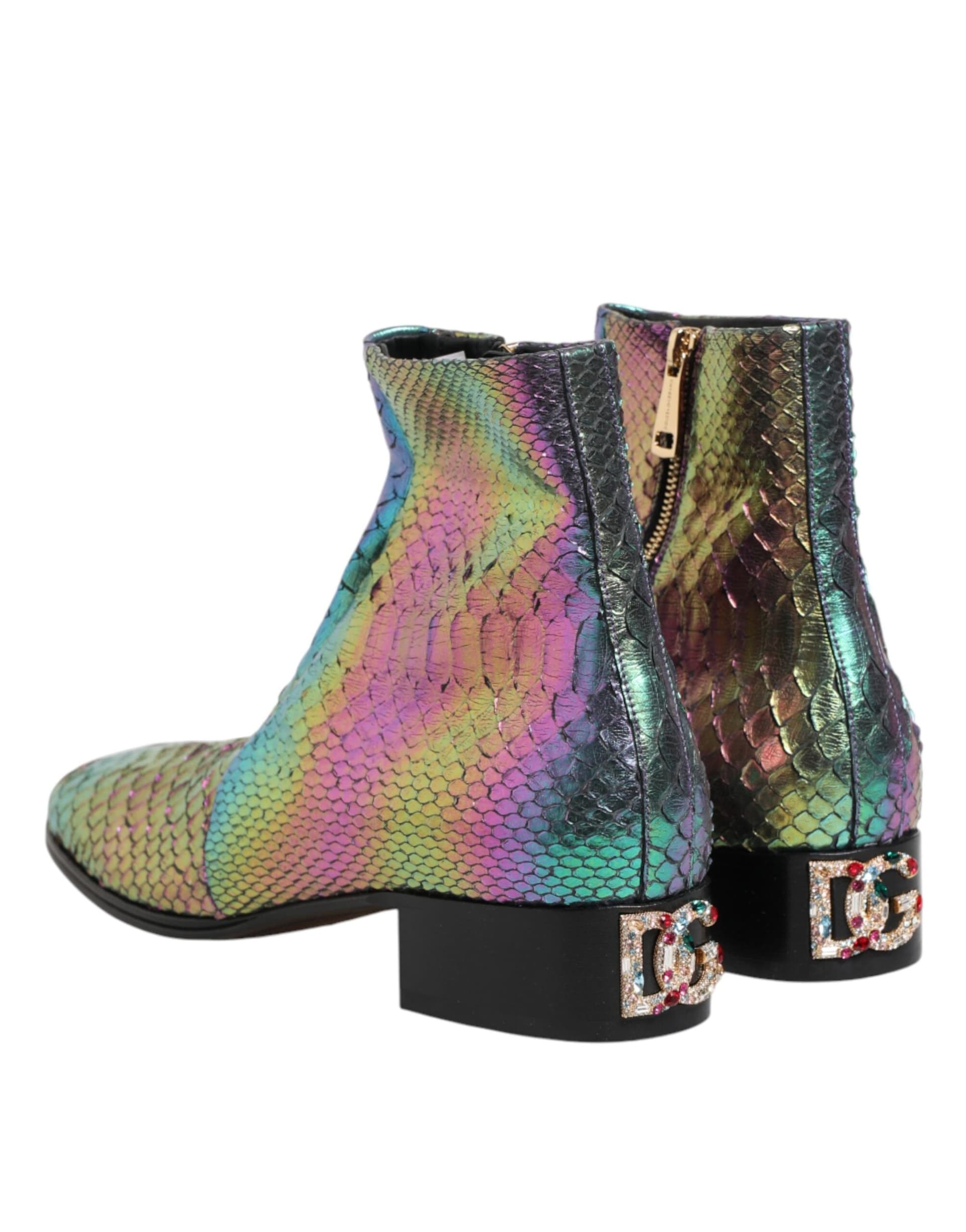 Dolce & Gabbana Multicolor Chelsea Short Ankle Boots Shoes - 4