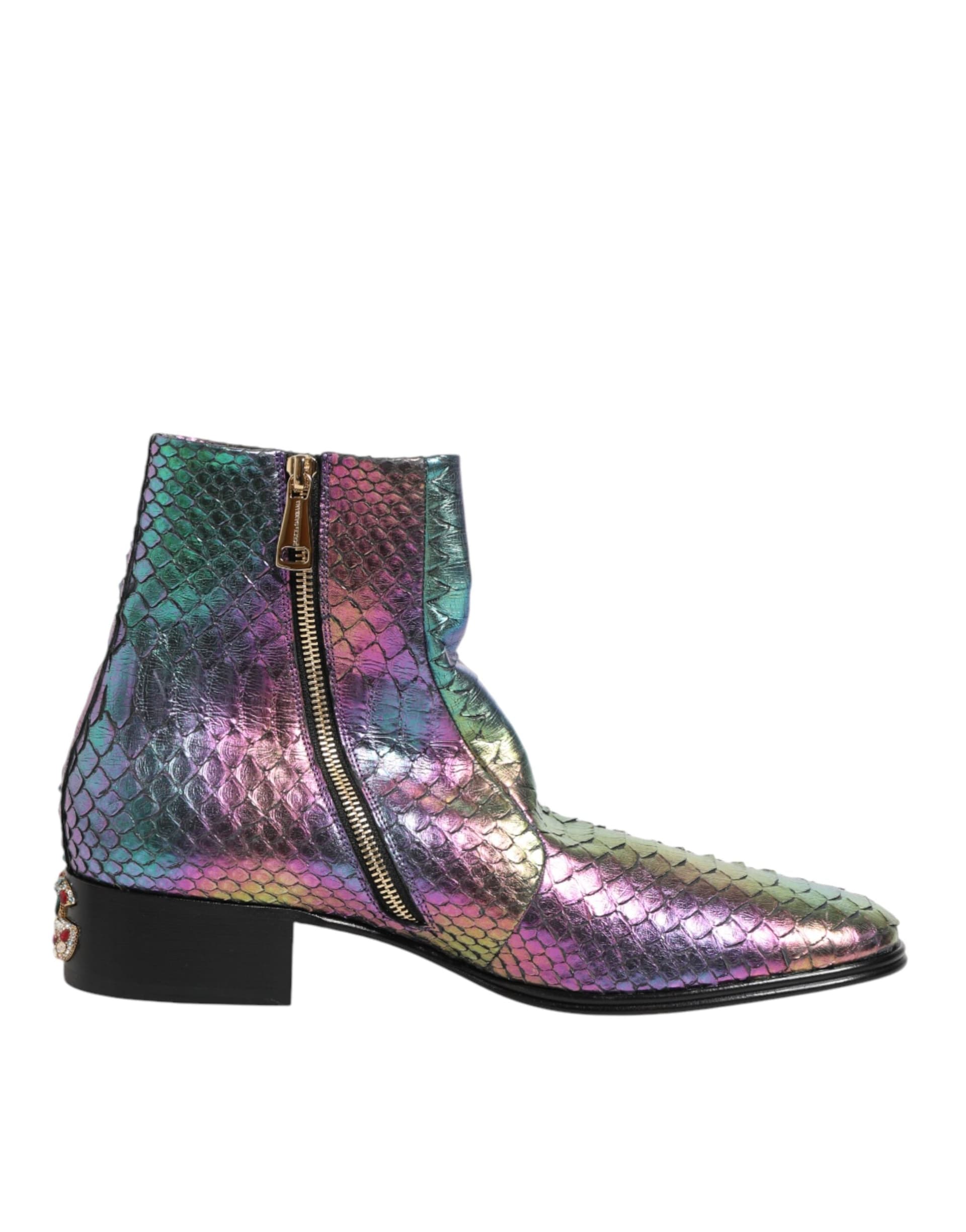 Dolce & Gabbana Multicolor Chelsea Short Ankle Boots Shoes - 7