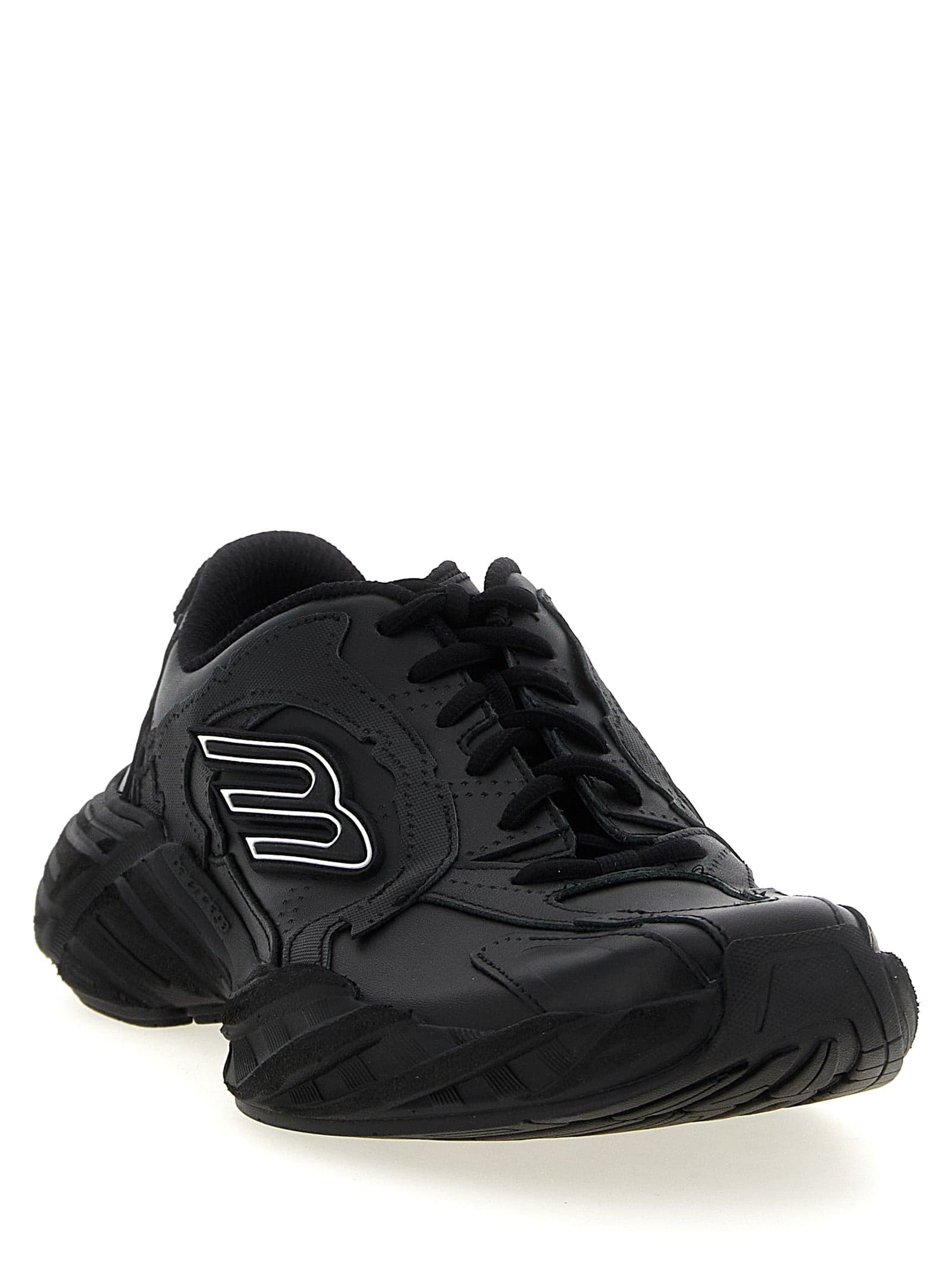 Balenciaga Black Calfskin Athletic Sneakers - 2