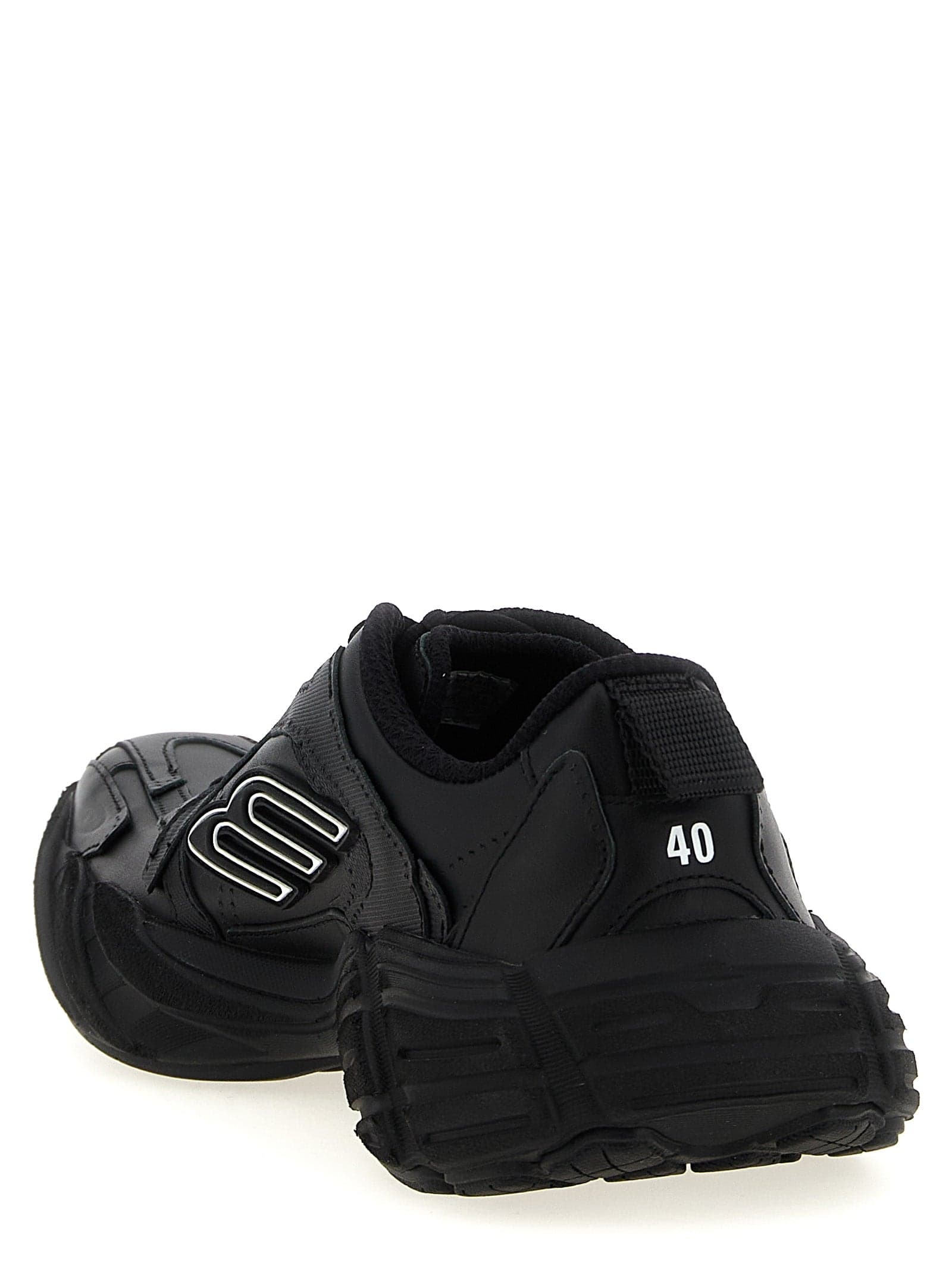 Balenciaga Black Calfskin Athletic Sneakers - 3