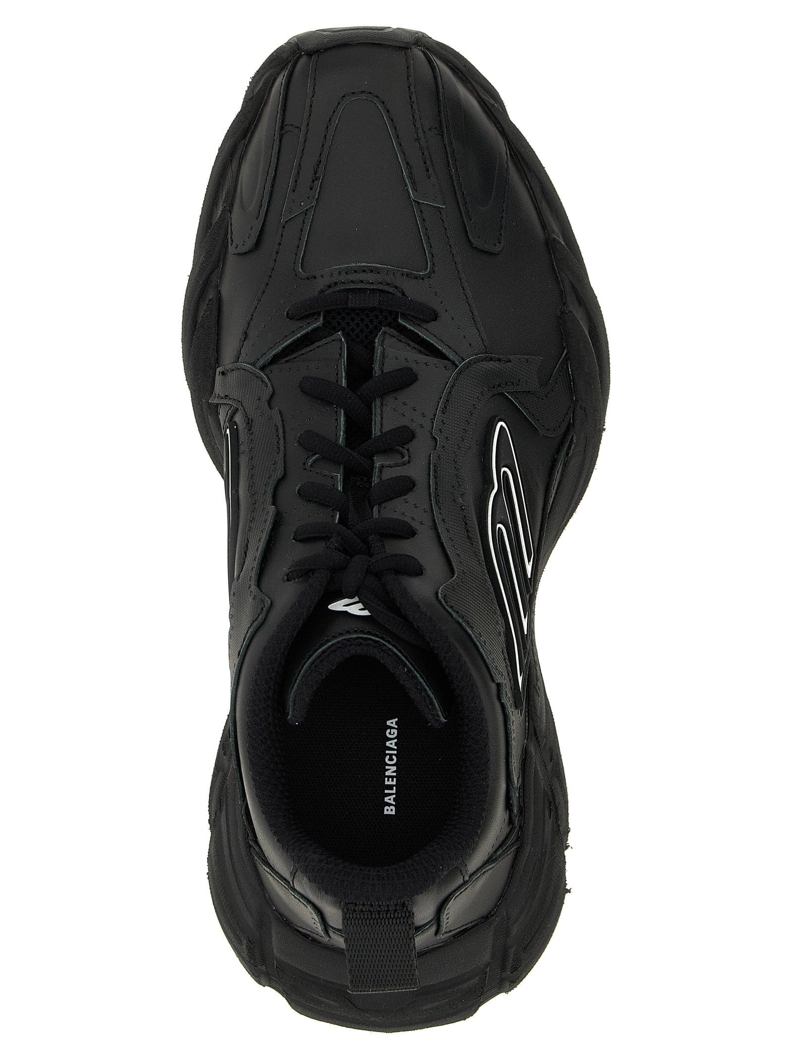 Balenciaga Black Calfskin Athletic Sneakers - 4