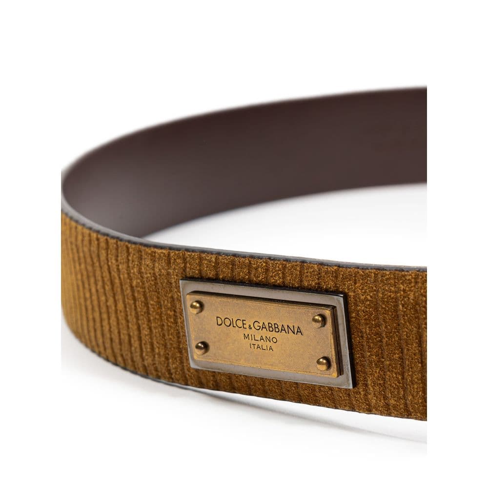 Dolce & Gabbana Brown Leather Regular Belt - 3